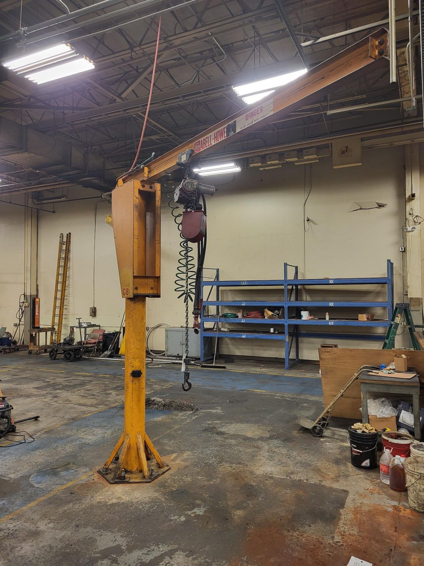 ABELL-HOWE JIB CRANE WITH HOIST - Image 2 of 4