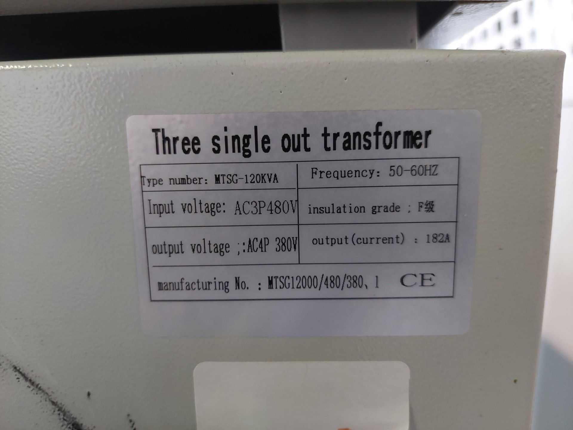 MTSG-120KVA TRANSFORMER - Image 11 of 12