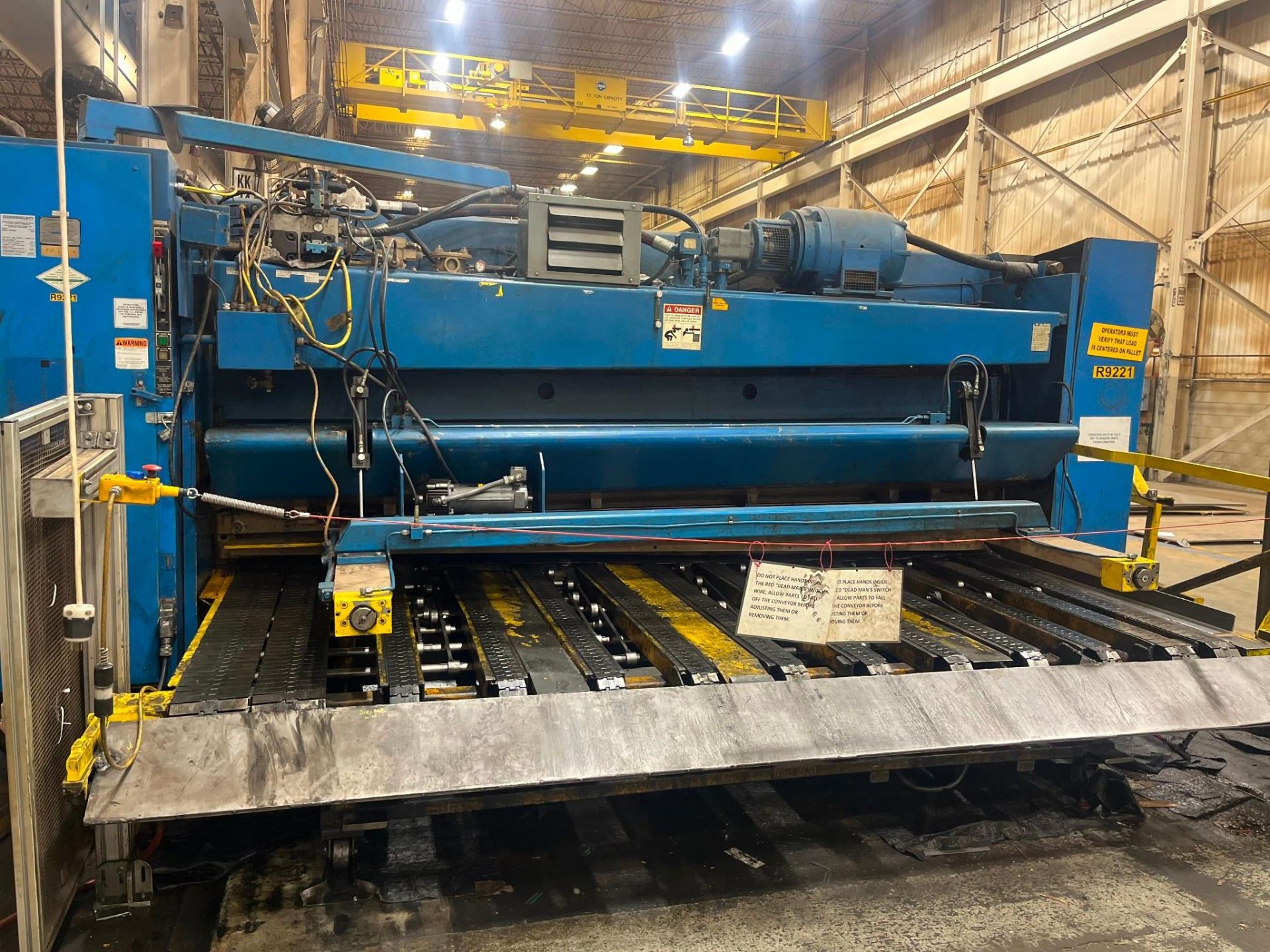 3/8" X 12' CINCINNATI 3750 CH CNC HYDRAULIC SHEAR, 1989- REAR CONVEYOR - Image 3 of 5