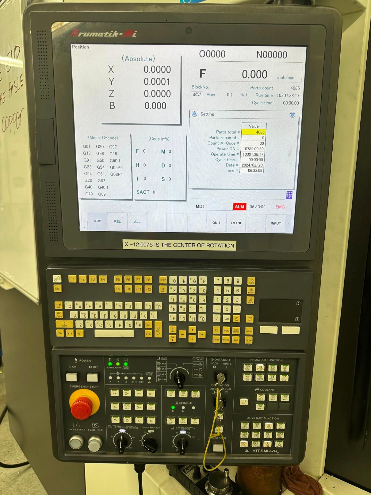 KITAMURA MYCENTER HX400IG HMC, 2018 - FULL 4TH AXIS, CTS, LINEAR SCALES - Image 10 of 17