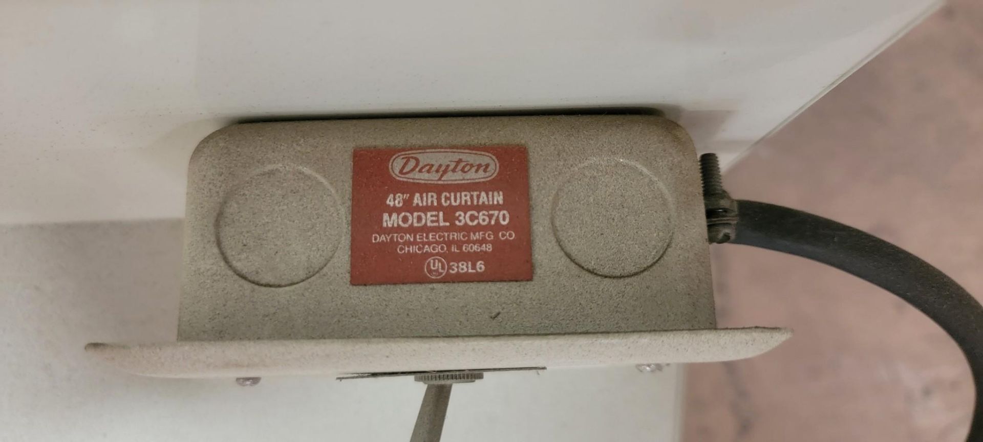 (2) DAYTON 48" AIR CURTAINS MODEL 3C670 - Image 5 of 5