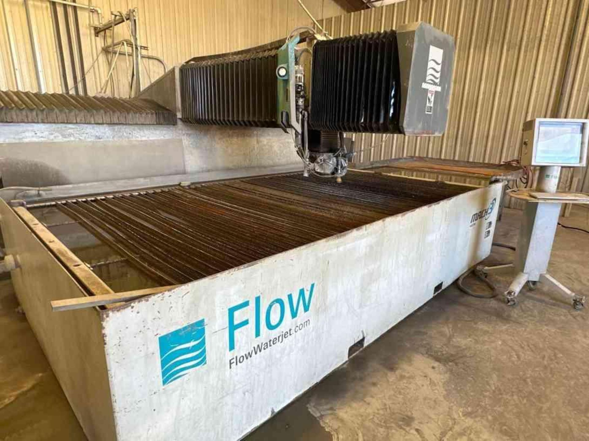 6.5' X 13’ FLOW MACH 3 4020 DWJ DYNAMIC WATERJET, 2015 - 20K IN SPARE PARTS! - Image 4 of 27