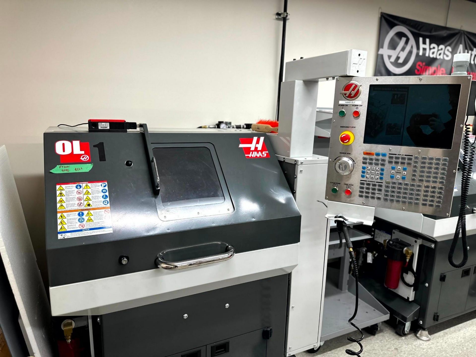 HAAS OL-1 CNC LATHE, 2014 - LOW HOURS, RIGID TAPPING - Image 11 of 12