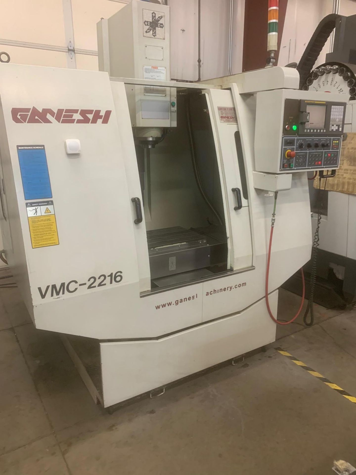 GANESH VMC-2216 CNC MACHINING CENTER, 2007 - FANUC CONTROL - Image 2 of 12