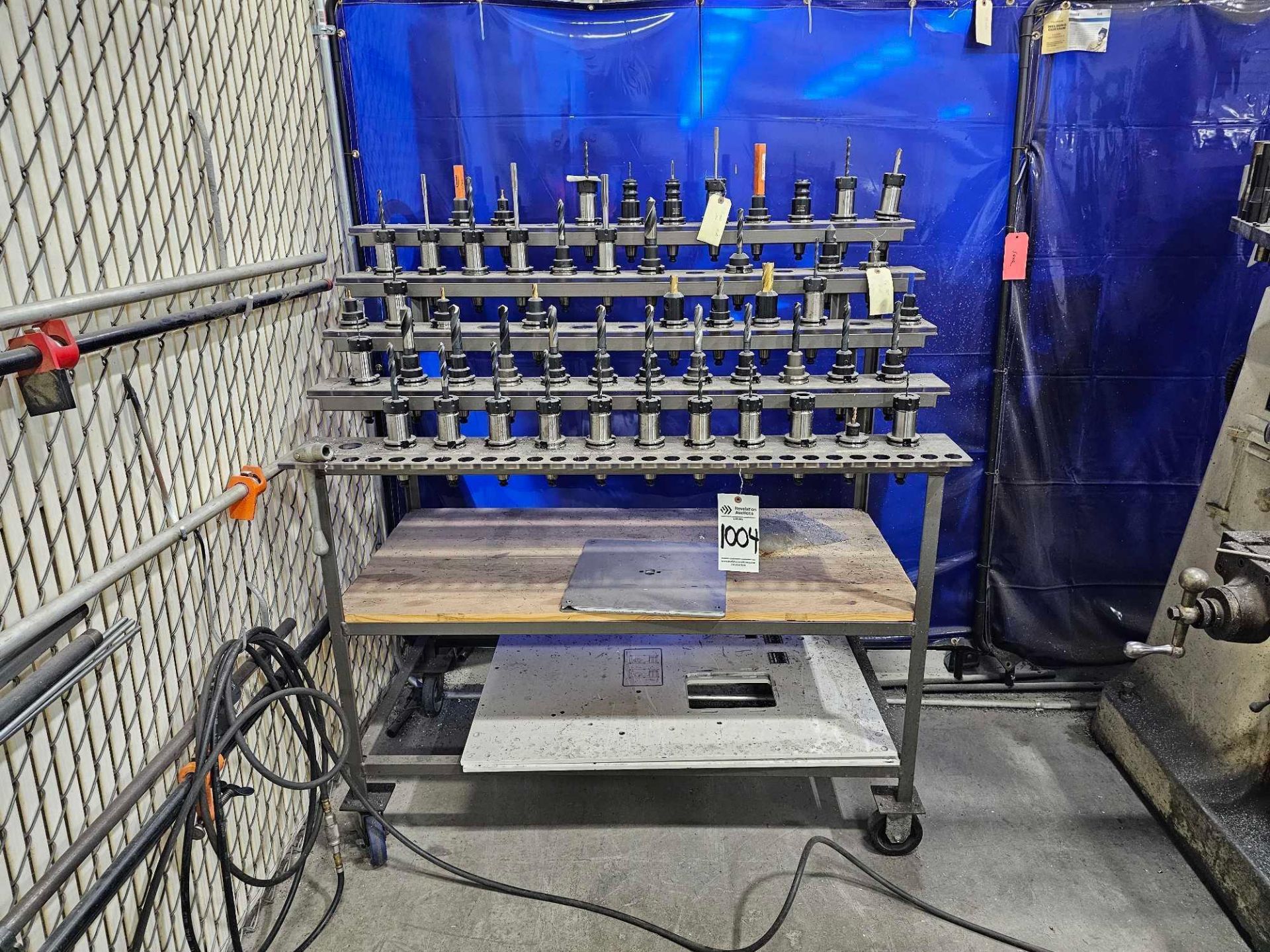 TOOLING CART WITH CAT40 TOOL HOLDERS