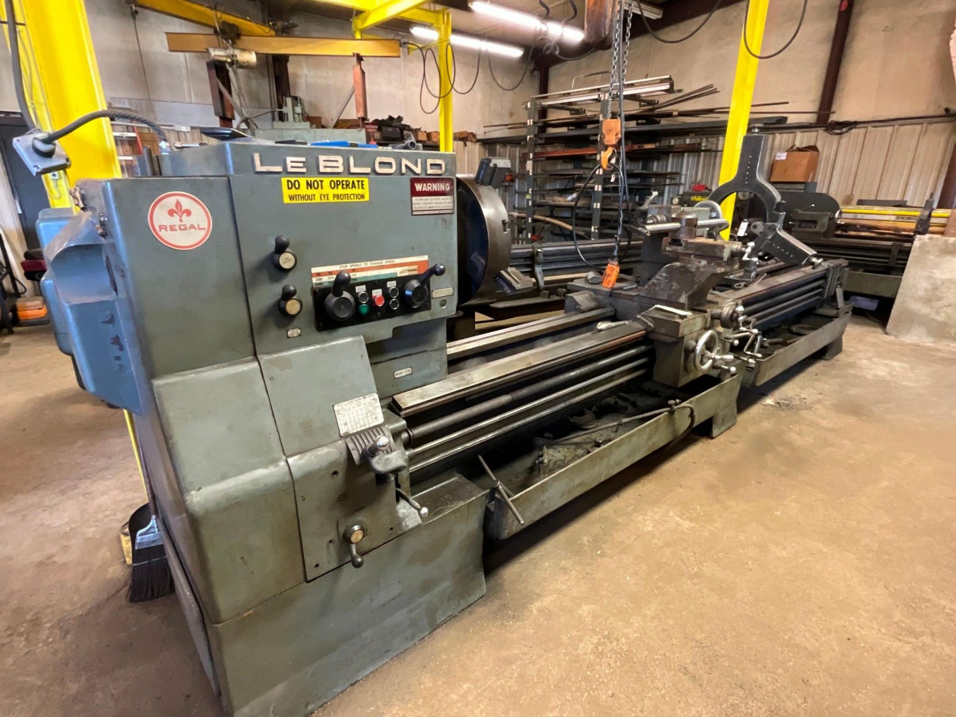 LEBLOND REGAL 24" X 160" RAISED BED ENGINE LATHE, 28" CHUCK