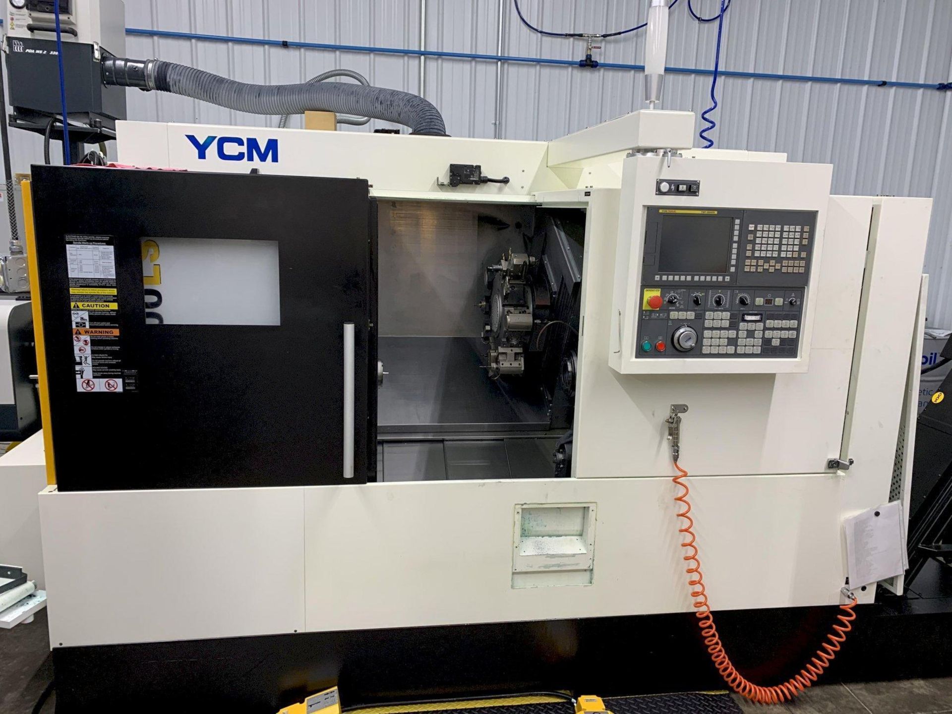 YCM NTC-1600LSY CNC LATHE, 2017 - DUAL SPINDLE, LIVE TOOLING, POLYGON TURNING, FANUC CONTROL