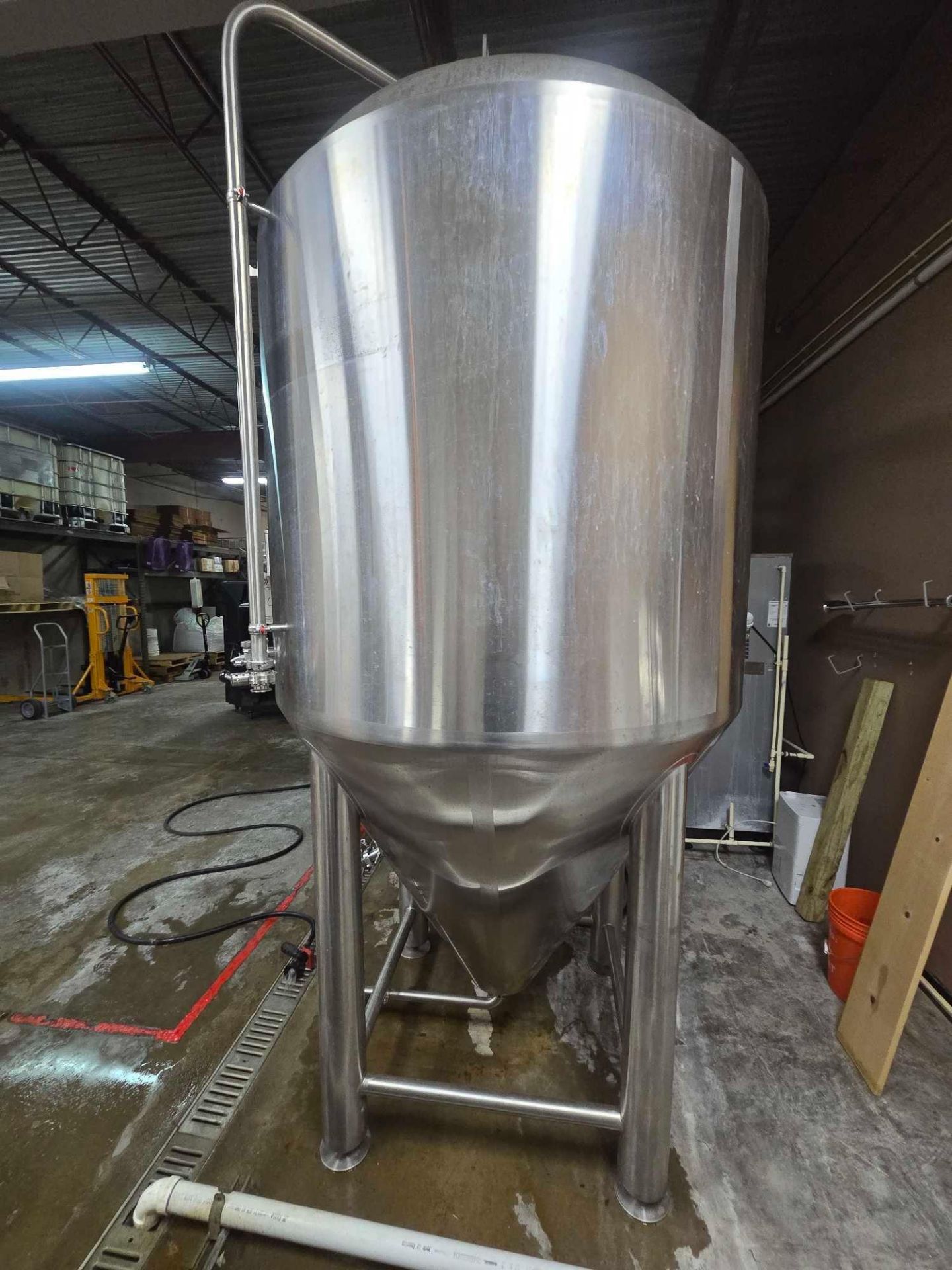 ABS COMMERCIAL15BBL STAINLESS STEEL CONE BOTTOM TANK MFG. 2017 #2 - Image 5 of 15