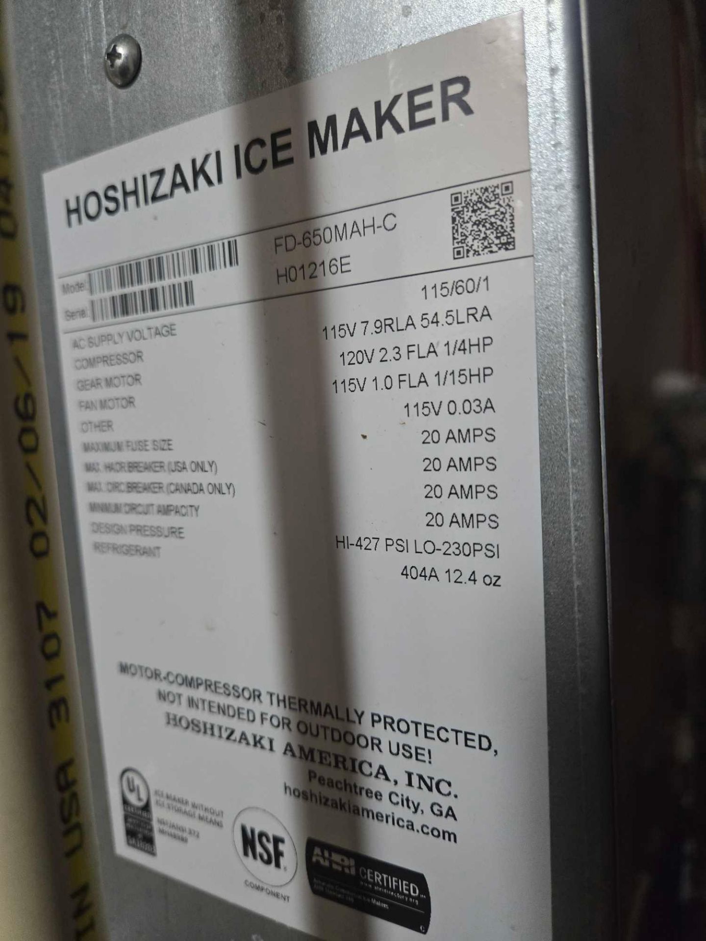 HOSHIZAKI FD-650MAH-C ICE MAKER - Image 10 of 11