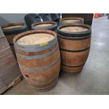 (5) WOODEN BARRELS FOR AGING LIQUOR