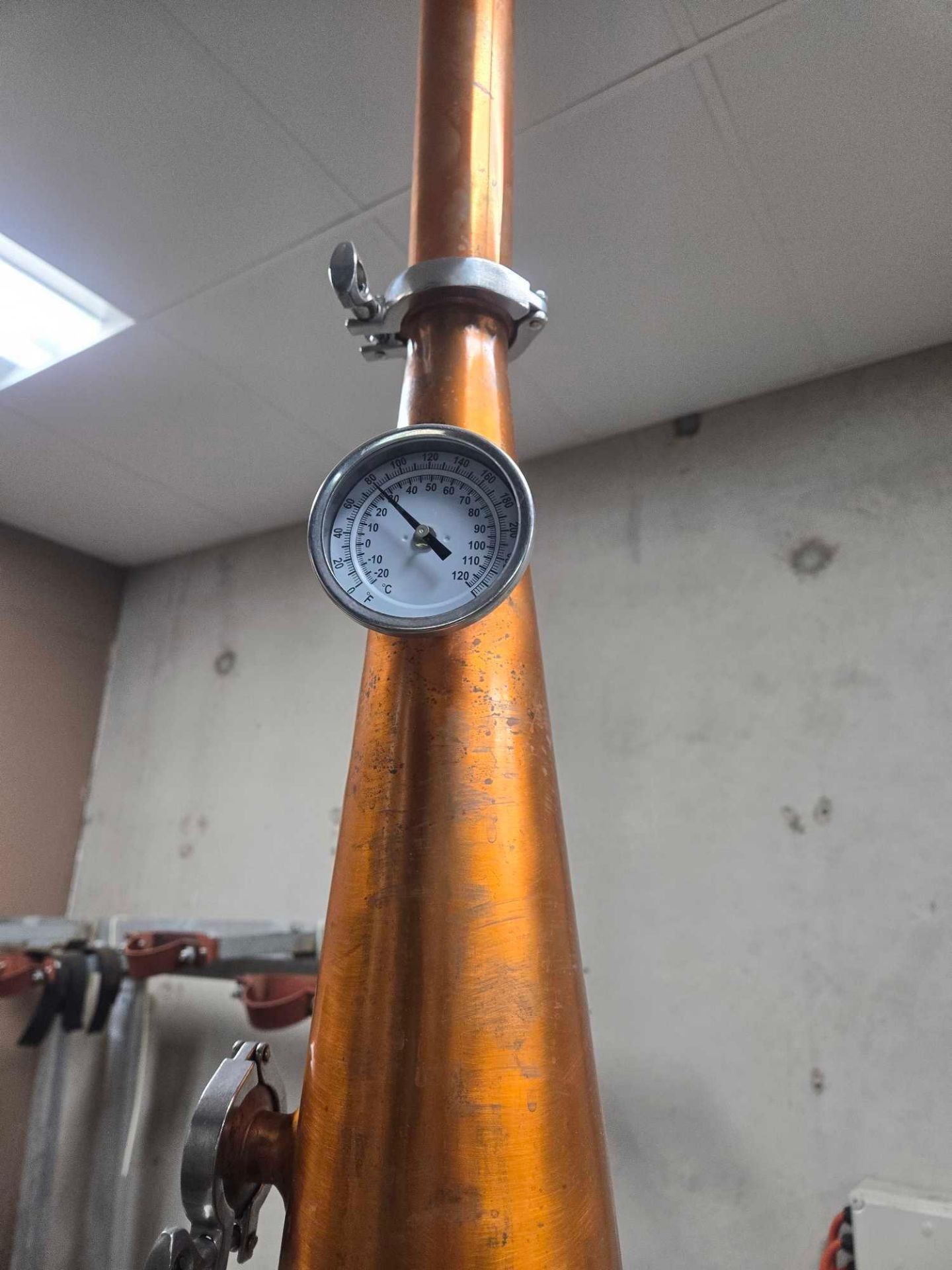 STAINLESS STEEL ELECTRIC POT STILL W/ COPPER ALEMBIC & CONDENSER APPROX. 300 GALLONS - Image 6 of 23