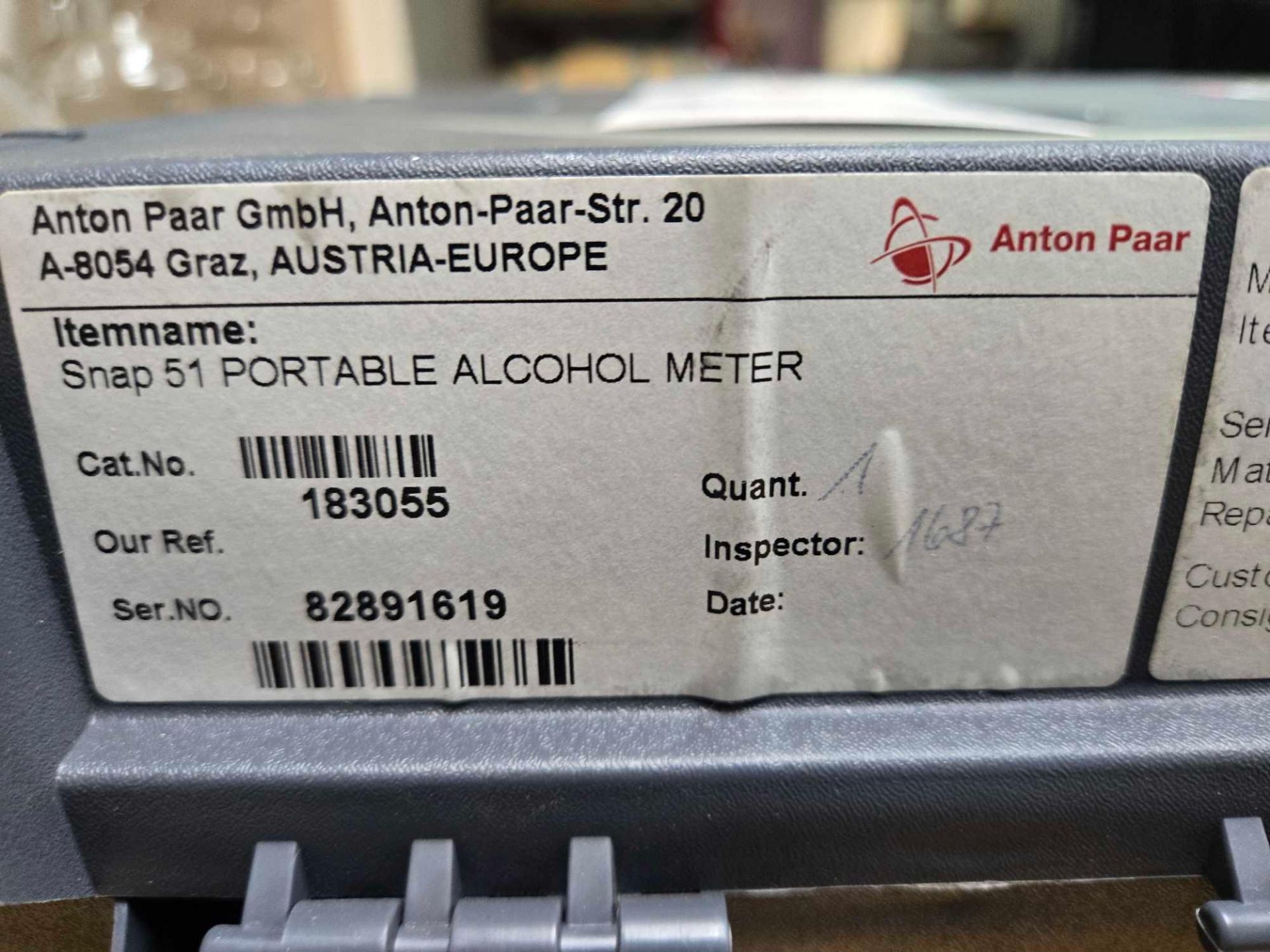 ANTON PAAR SNAP 51 PORTABLE ALCOHOL METER - Image 10 of 12