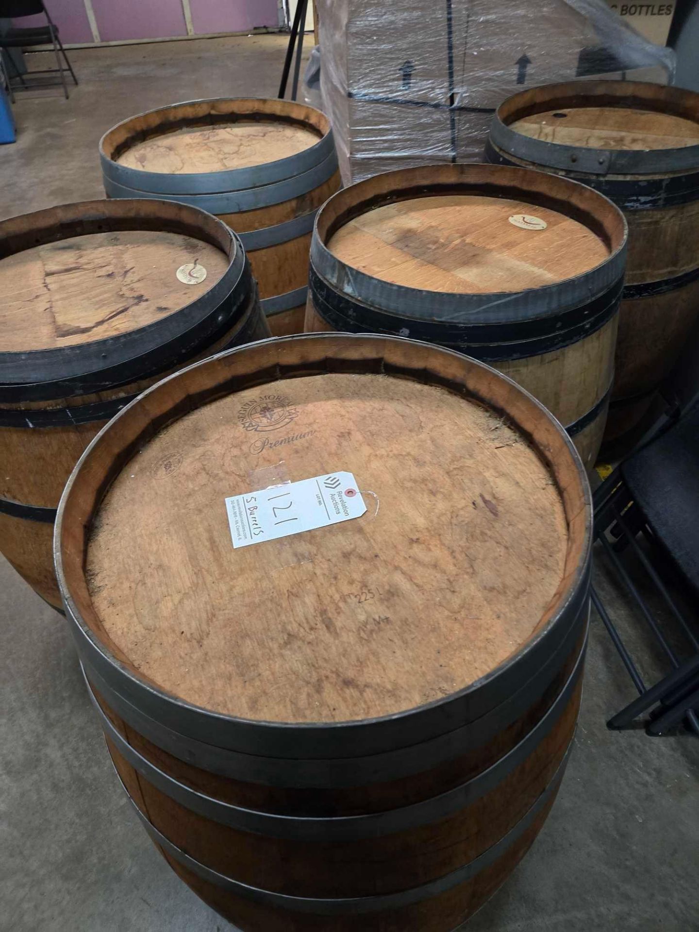 (5) WOODEN BARRELS FOR AGING LIQUOR - Image 3 of 10