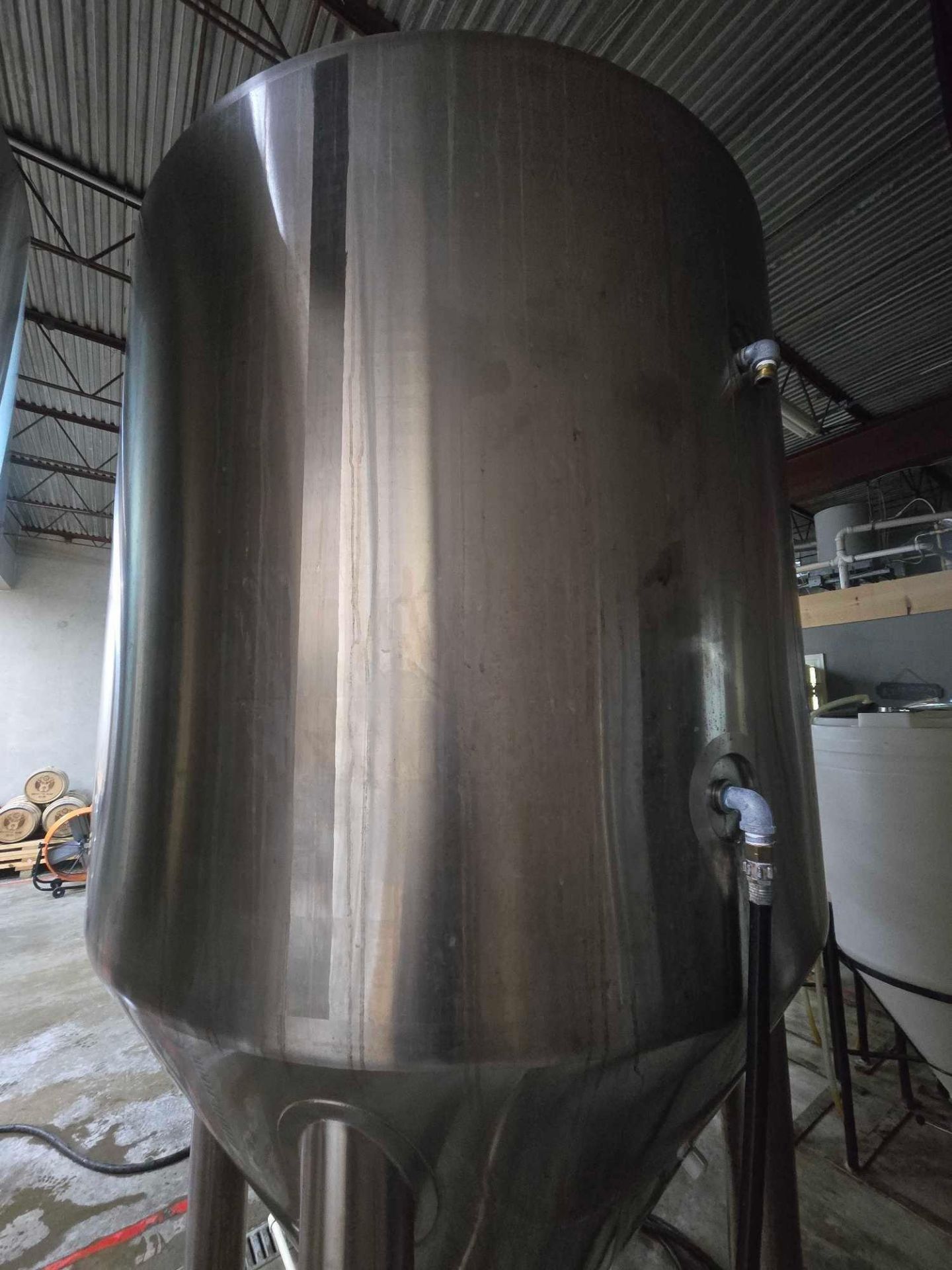 ABS COMMERCIAL15BBL STAINLESS STEEL CONE BOTTOM TANK MFG. 2017 #1 - Image 6 of 10