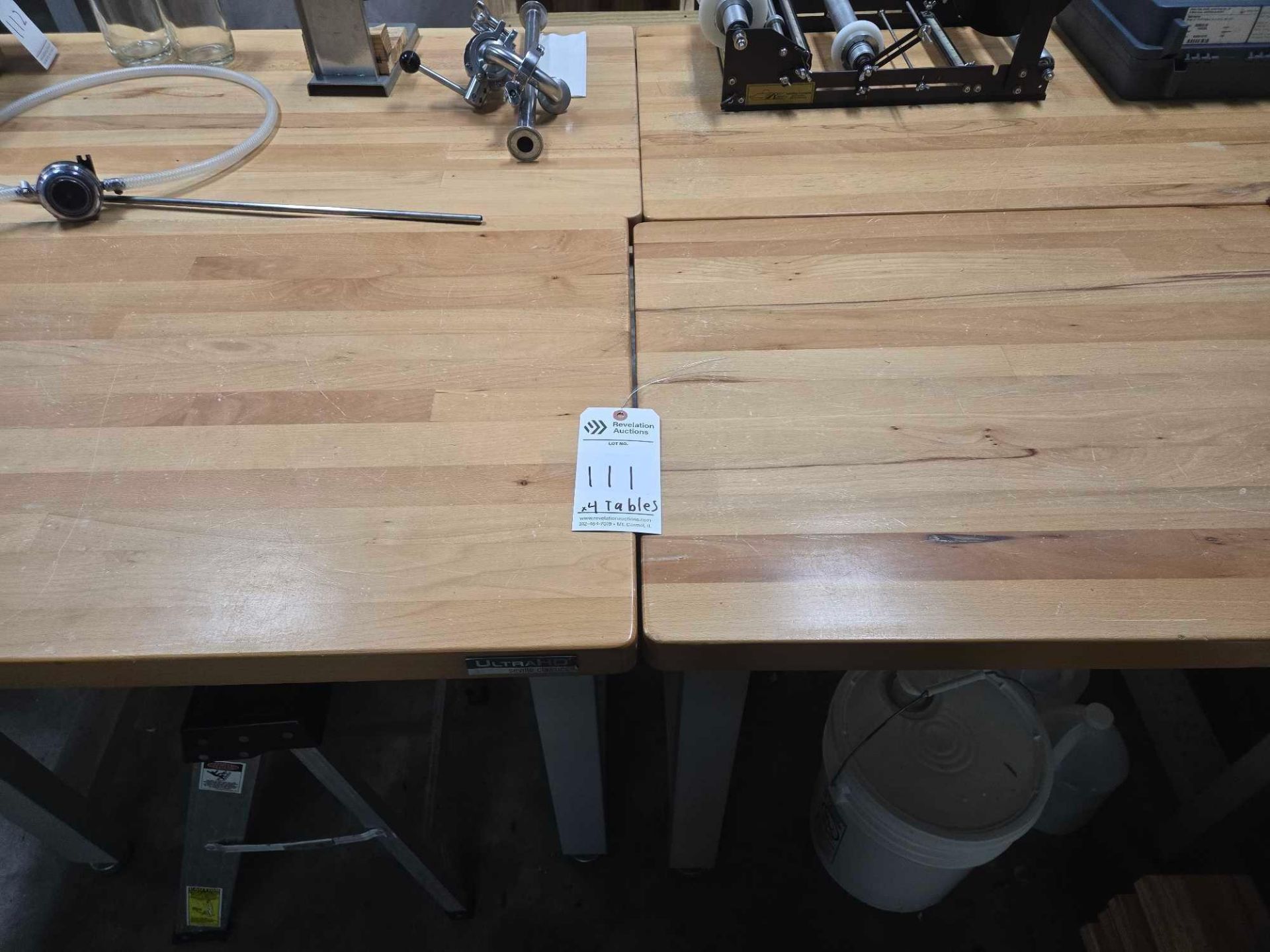 (4) ULTRA HD SEVILLE CLASSICS WOOD TOP WORK BENCHES - Image 4 of 8