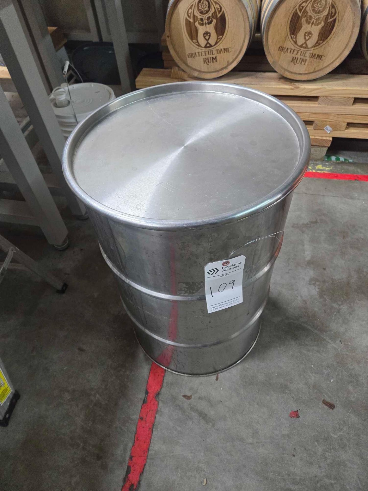 STAINLESS STEEL DRUM - Image 2 of 5