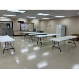 LIFETIME WHITE FOLDABLE TABLES AND CHAIRS