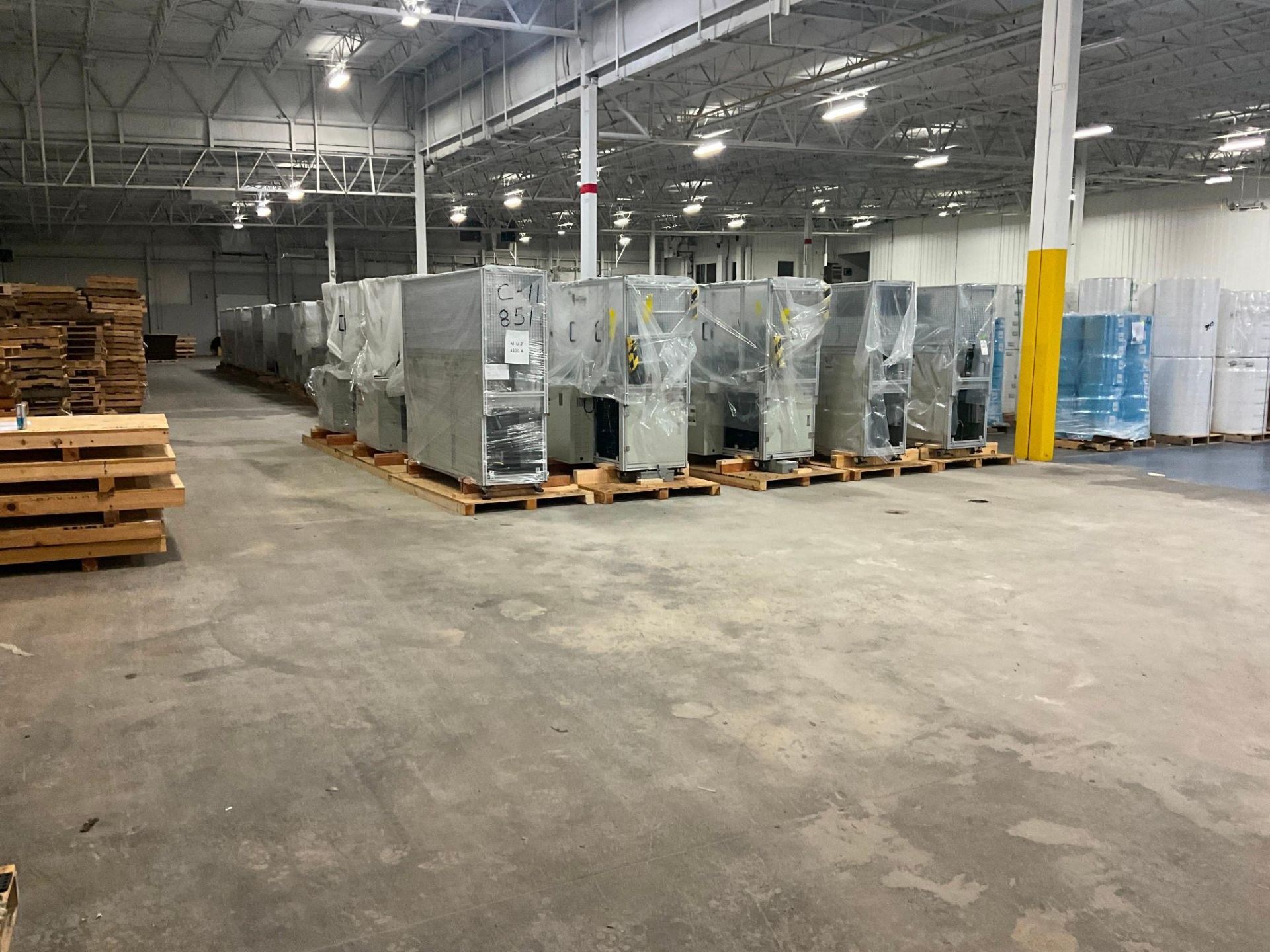(38) 2020 KYD AUTOMATIC MASK MACHINE WITH ROLL BACK,CUTTER,EARLOOP WELDER, & CONVEYOR - CRATED