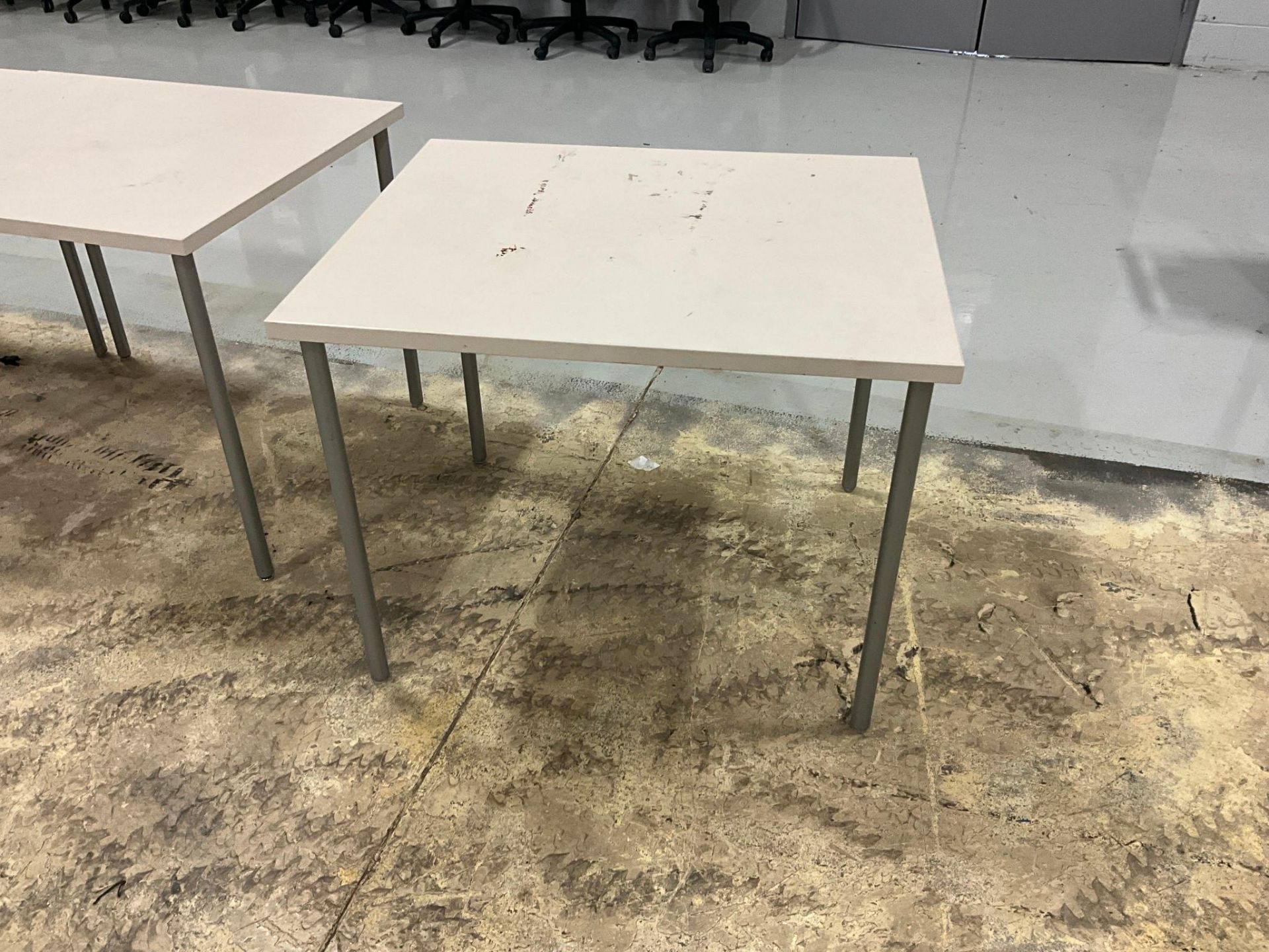 WHITE OFFICE TABLES - Image 2 of 8