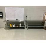 (3) STAINLESS STEEL LAB TABLES