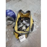 BAG OF AIR DRILLS AND SANDER (3) AND ACCESSORIES