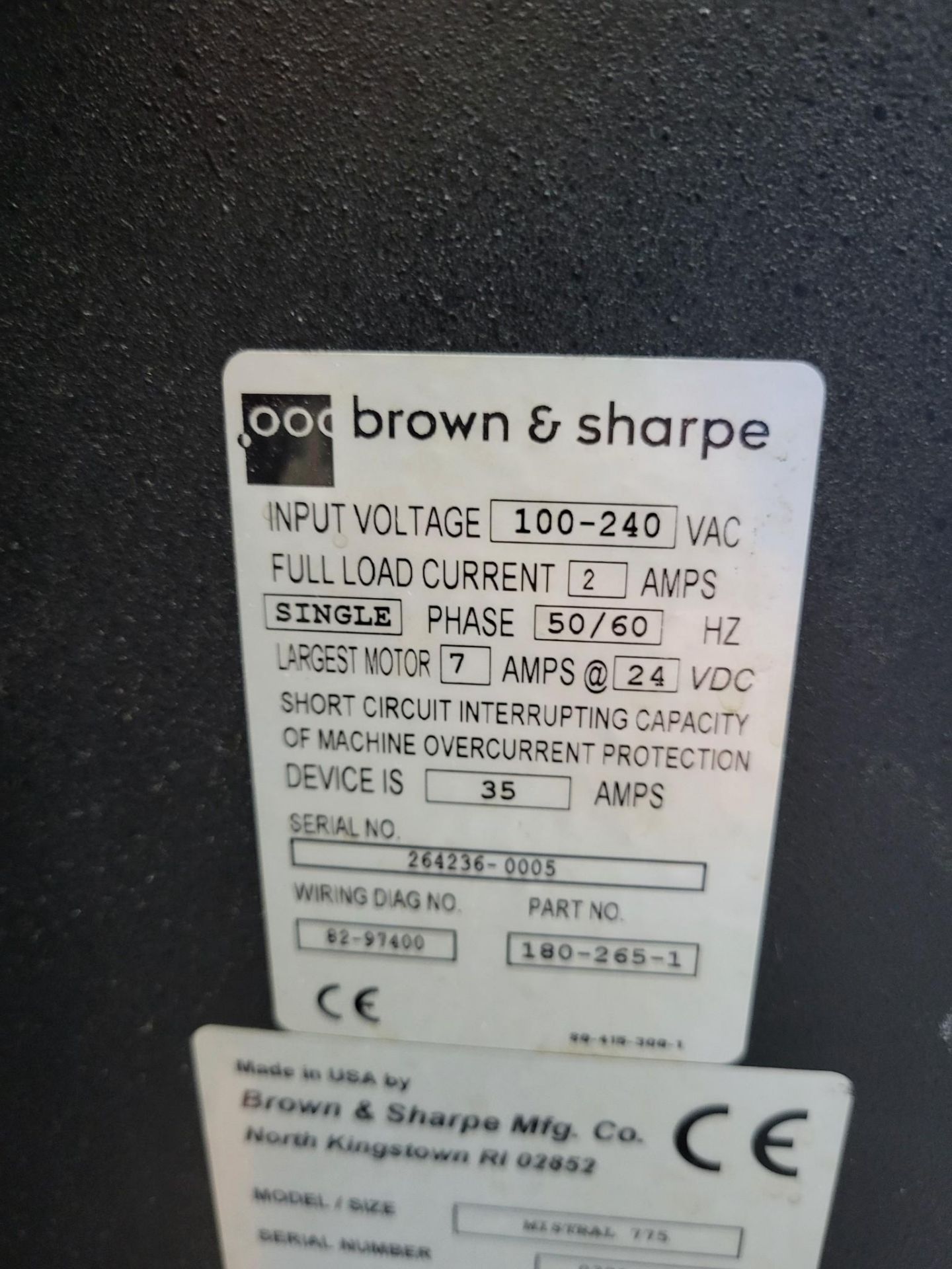 BROWN & SHARPE MISTRAL 775 COORDINATE MEASURING MACHINE, 2001 - Image 12 of 17