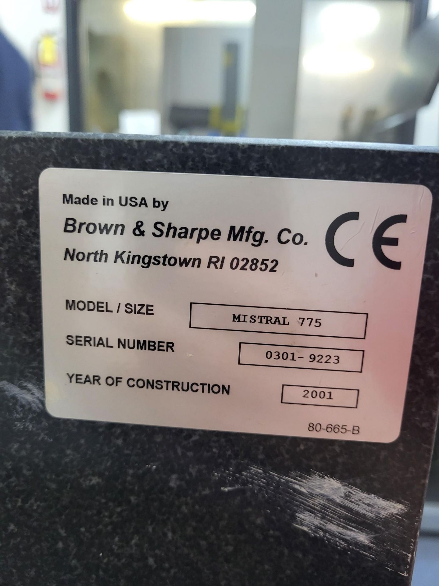 BROWN & SHARPE MISTRAL 775 COORDINATE MEASURING MACHINE, 2001 - Image 10 of 17