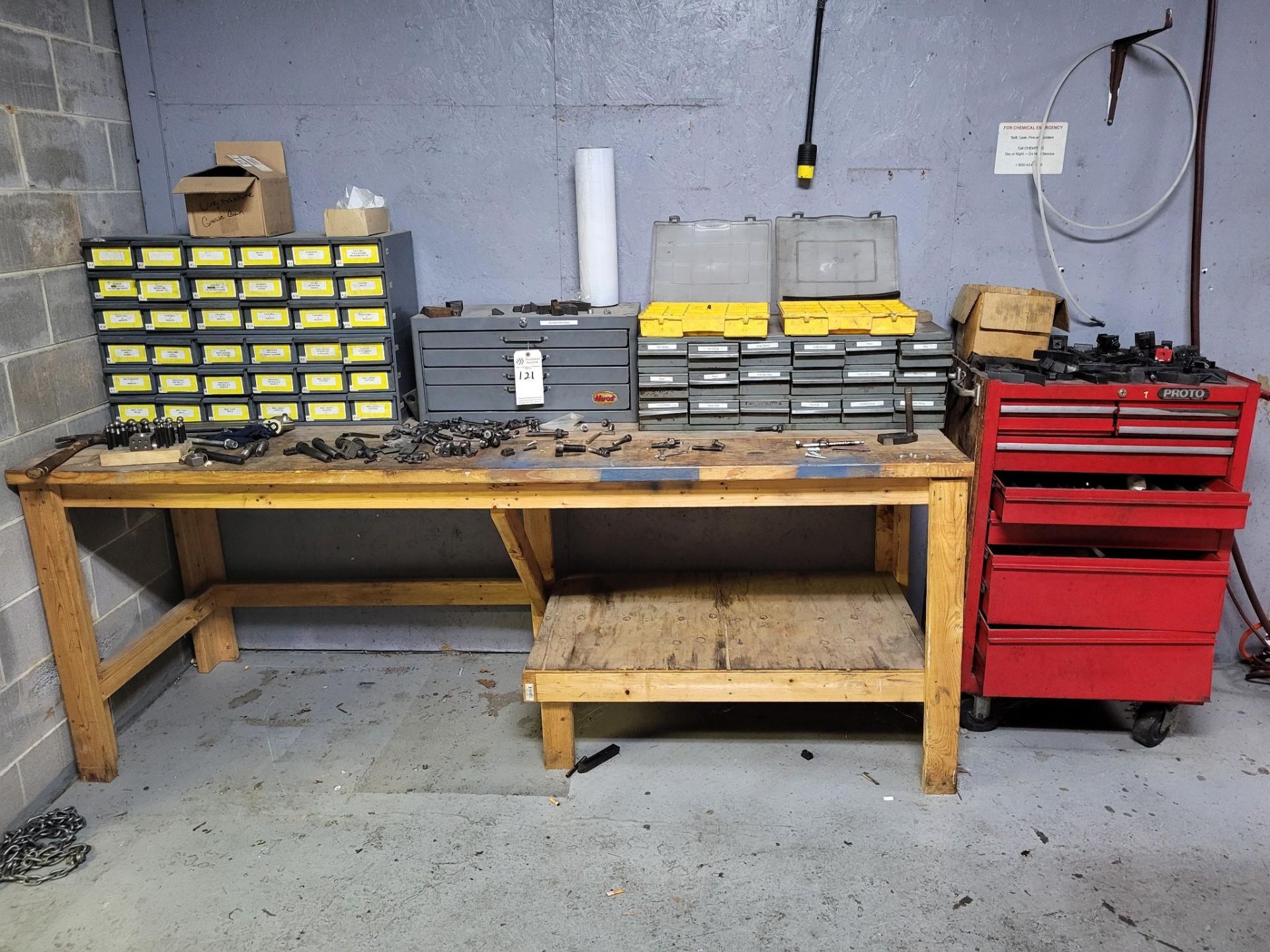LARGE LOT OF MILLING TOOLS, TAPS, CARBIDE INSERTS, SETUP HARDWARE AND HAND TOOLS
