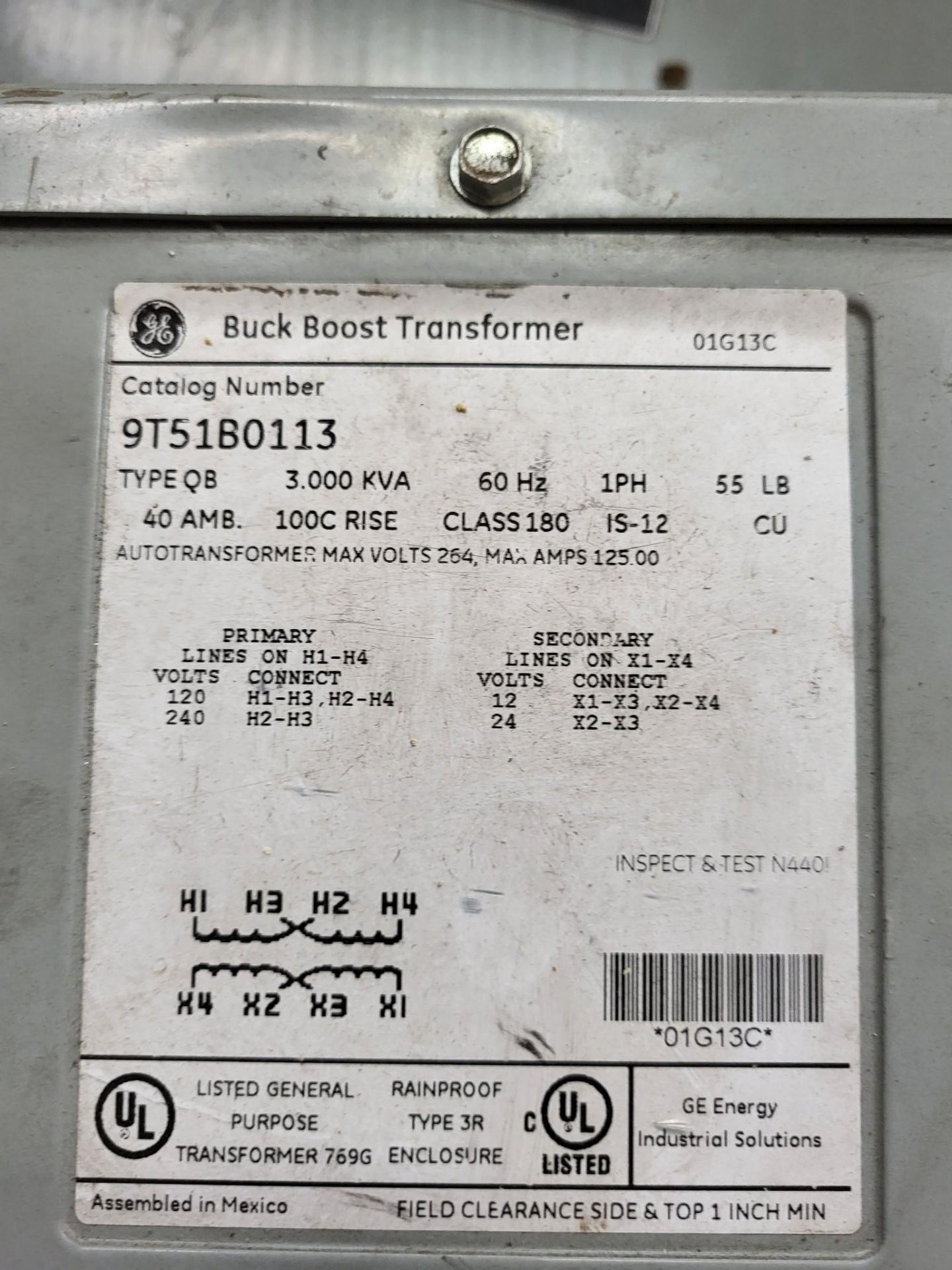 (3) SAFETY SWITCHES - EATON, SIEMENS, GE & (2) GE BUCK BOOSTER TRANSFORMER - Image 5 of 12
