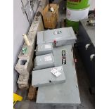 (3) SAFETY SWITCHES - EATON, SIEMENS, GE & (2) GE BUCK BOOSTER TRANSFORMER