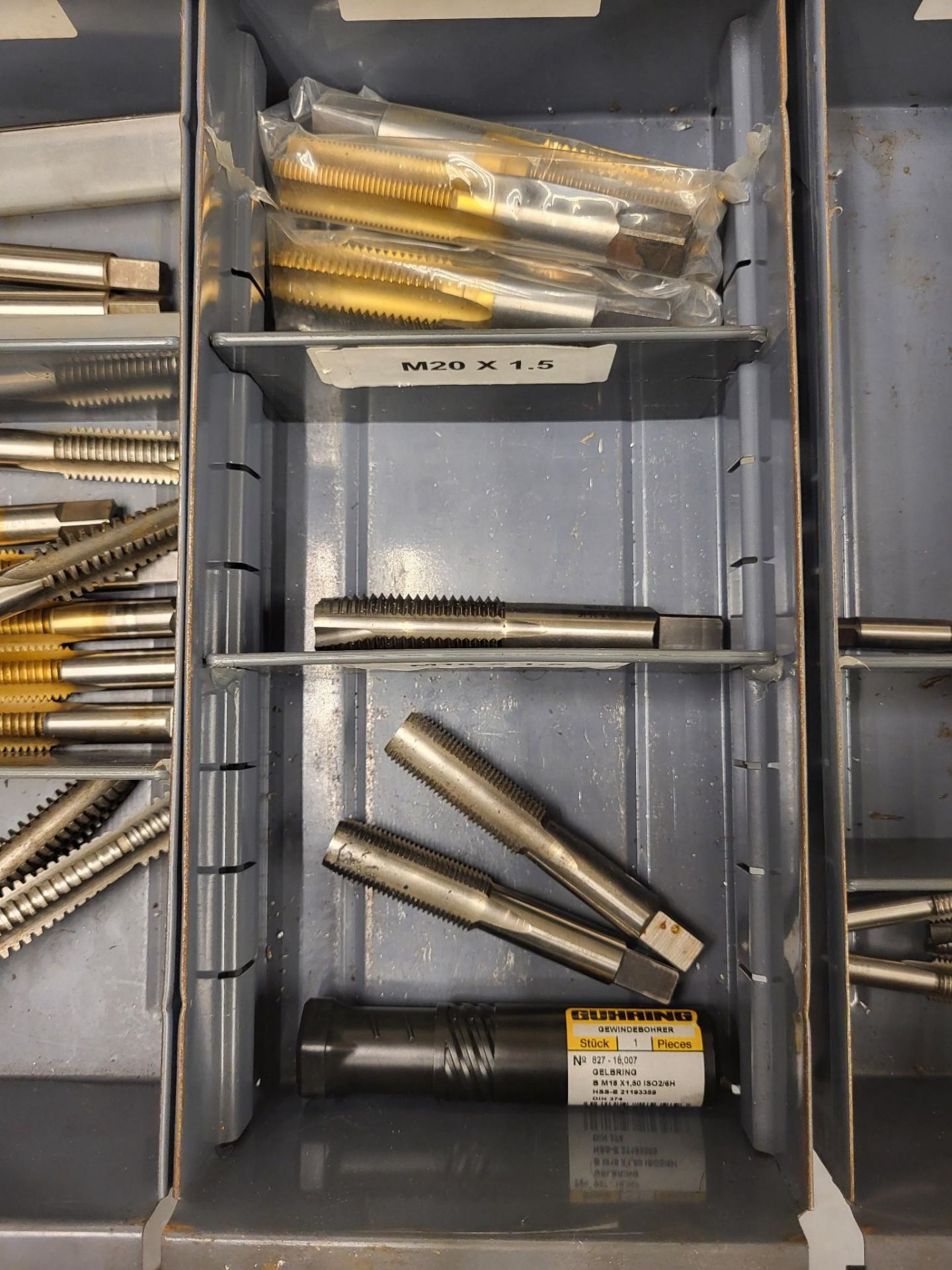 DRILL INDEX LOADED WITH TAPS, REAMERS, END MILLS, AND MORE - Image 4 of 30