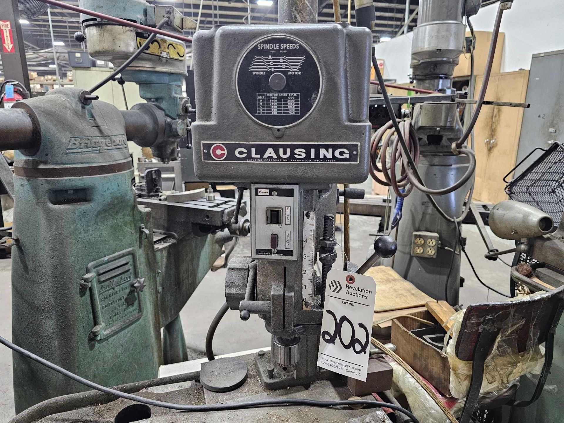 CLAUSING DRILL PRESS AND TABLE - Image 2 of 6