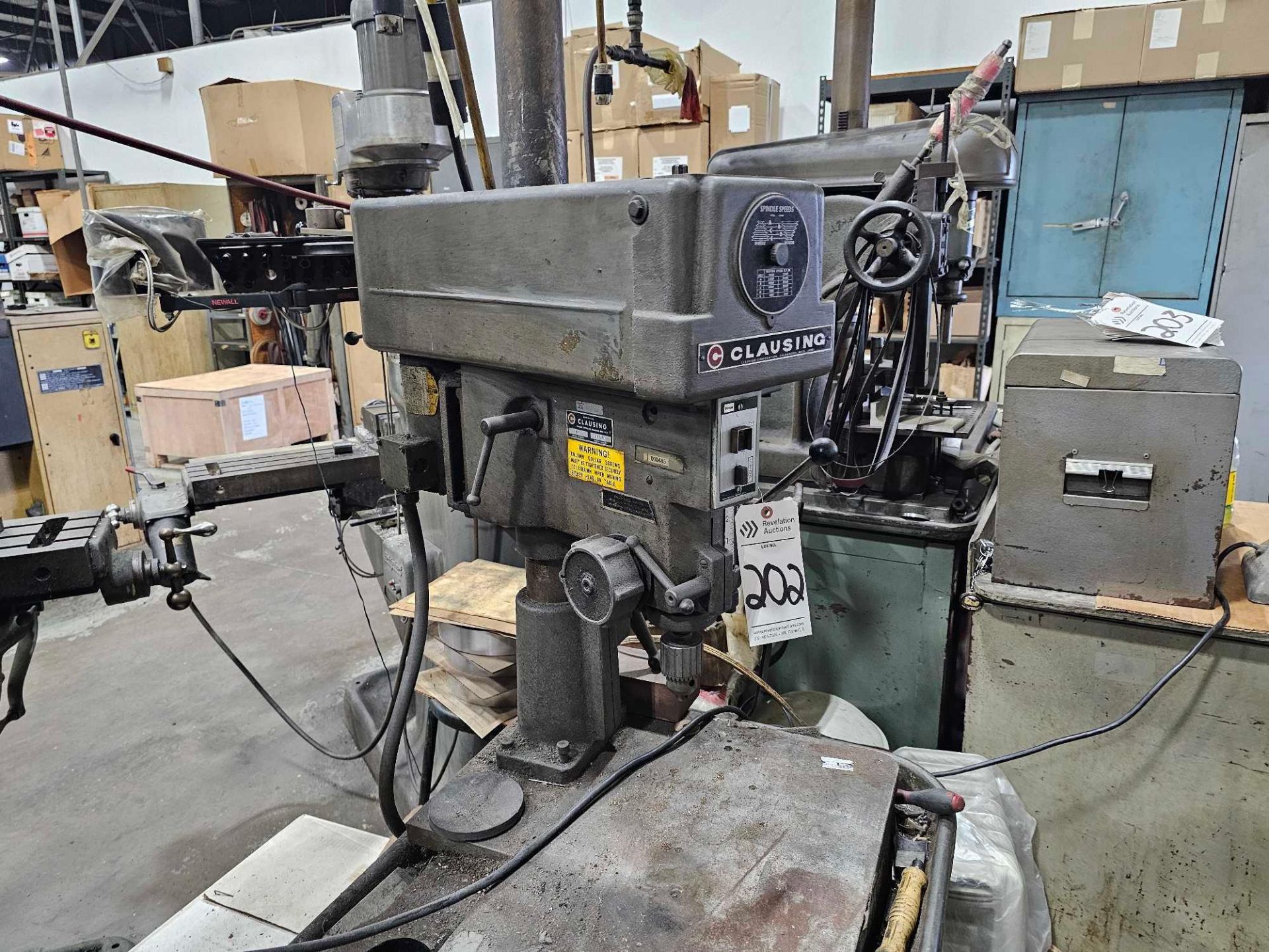CLAUSING DRILL PRESS AND TABLE