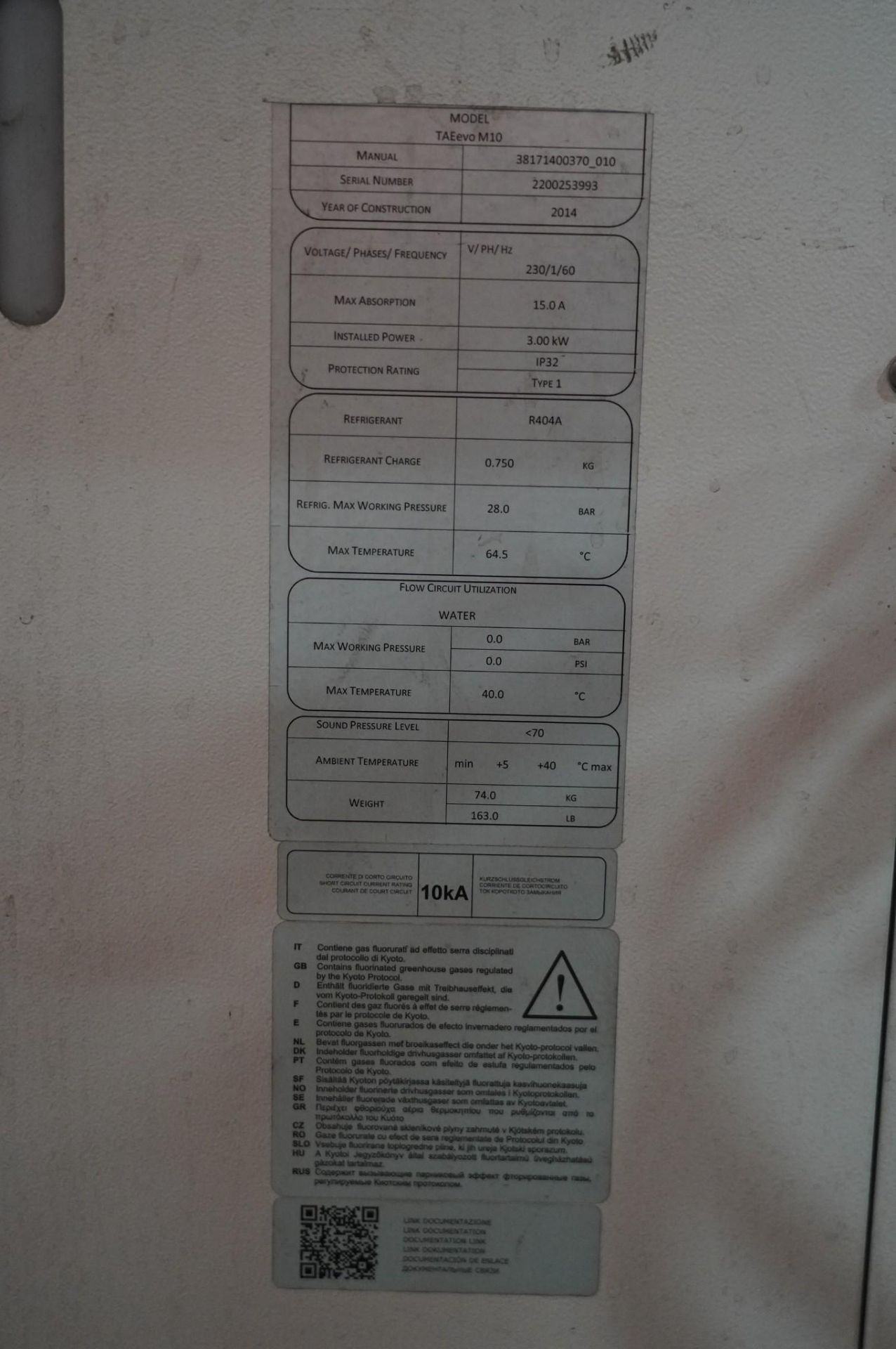 2014 INDUSTRIAL WATER CHILLERS TAEEVO M10 WATER CHILLER - Image 4 of 5