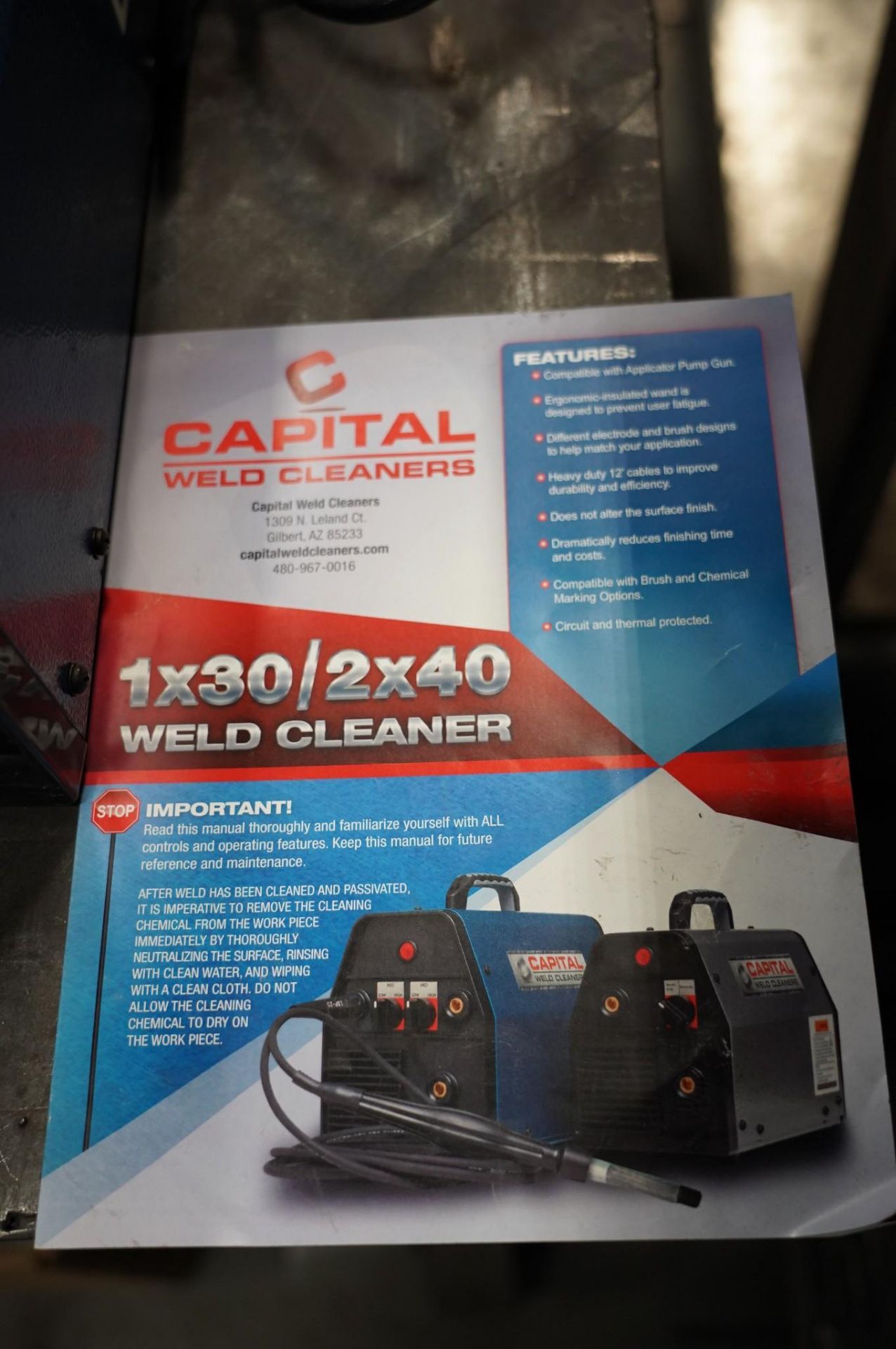 CAPITAL 2 X 40 WELD CLEANER - Image 7 of 8