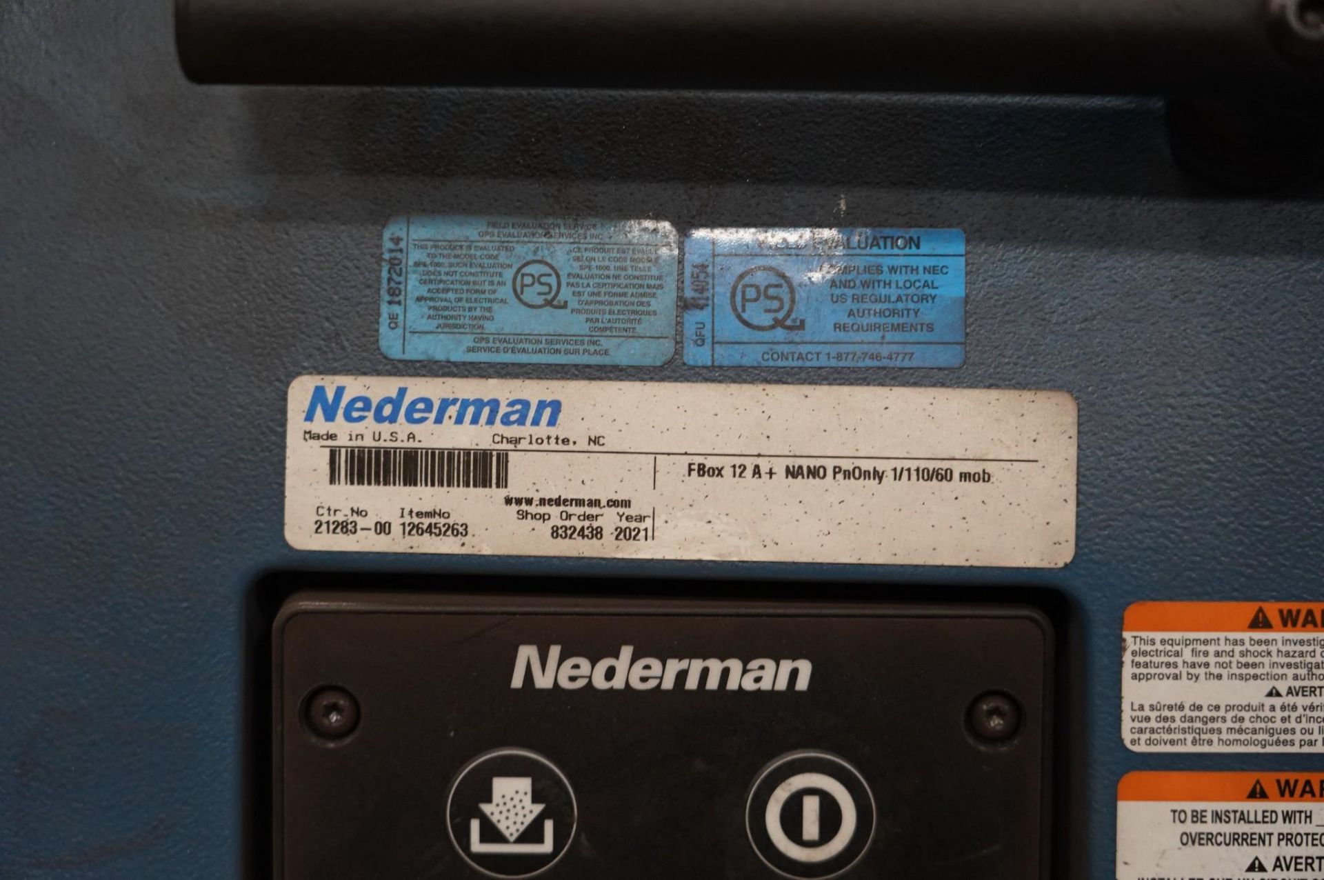 2021 NEDERMAN 12A NANO MOBILE DUST FUME EXTRACTOR - Image 4 of 9