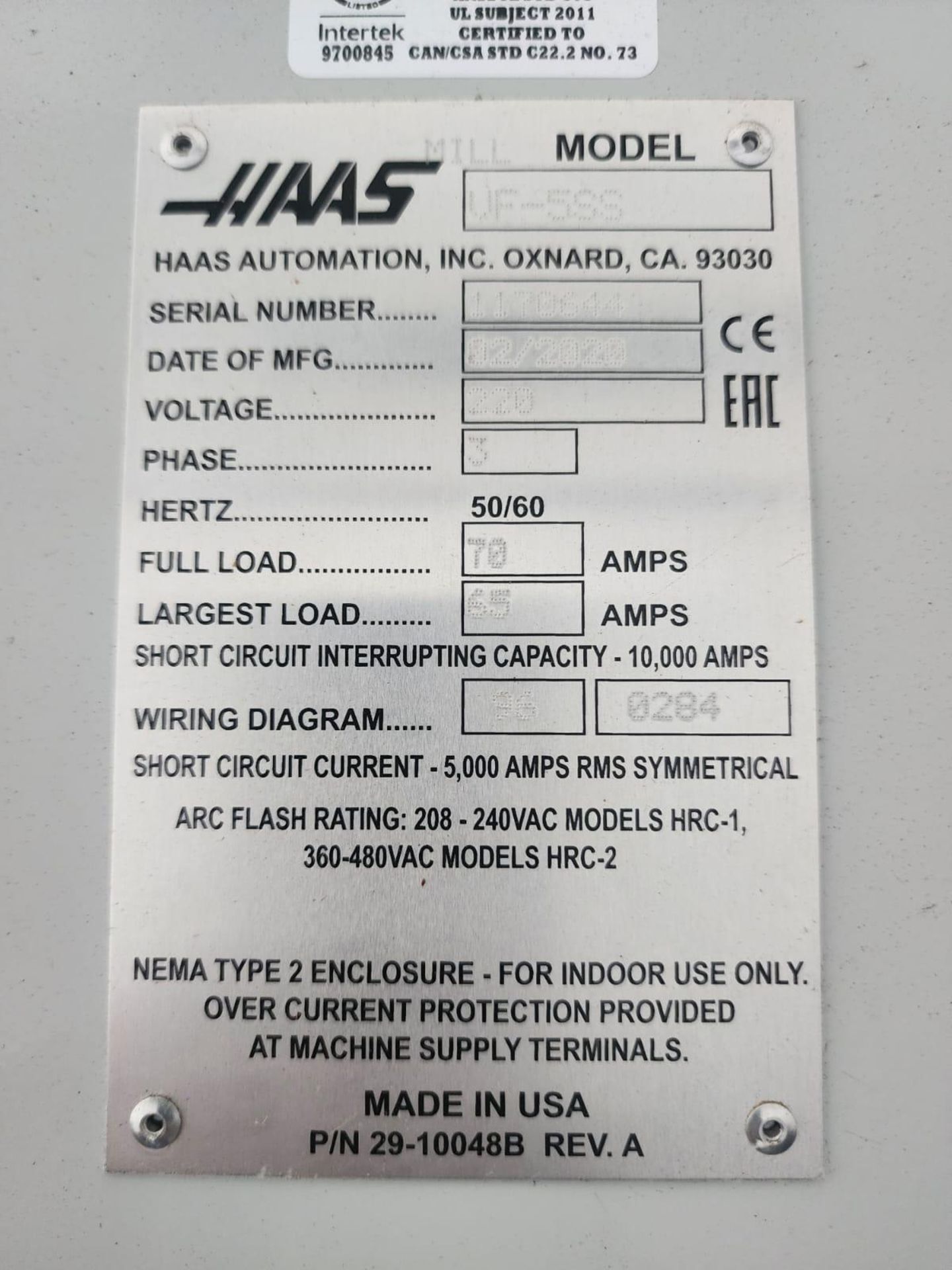 HAAS VF-5SS VERTICAL MACHINING CENTER, 2020 - Image 45 of 46