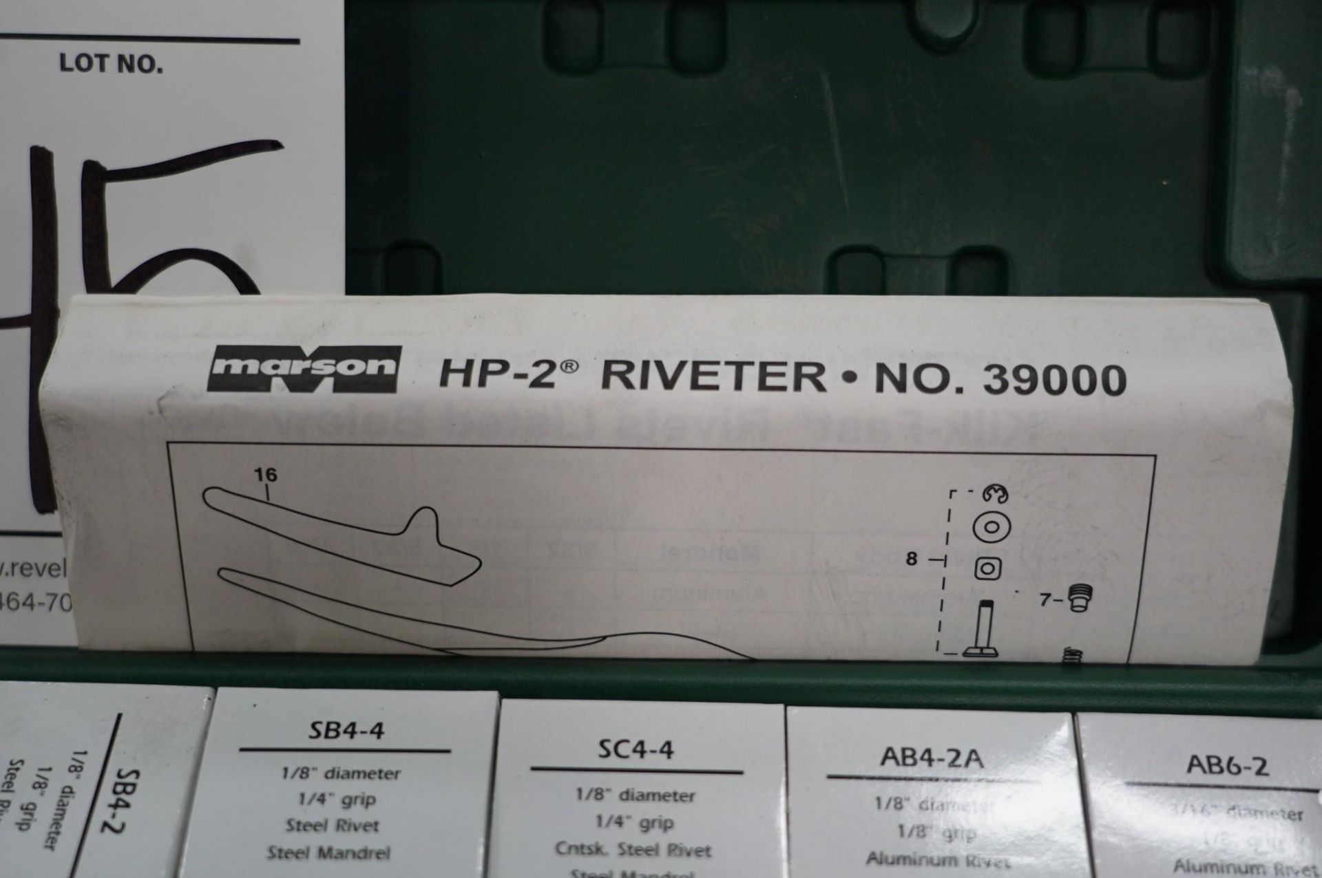 (2) MARSON / PROPER WHITNEY INC HP-2 RIVETERS - Image 8 of 8