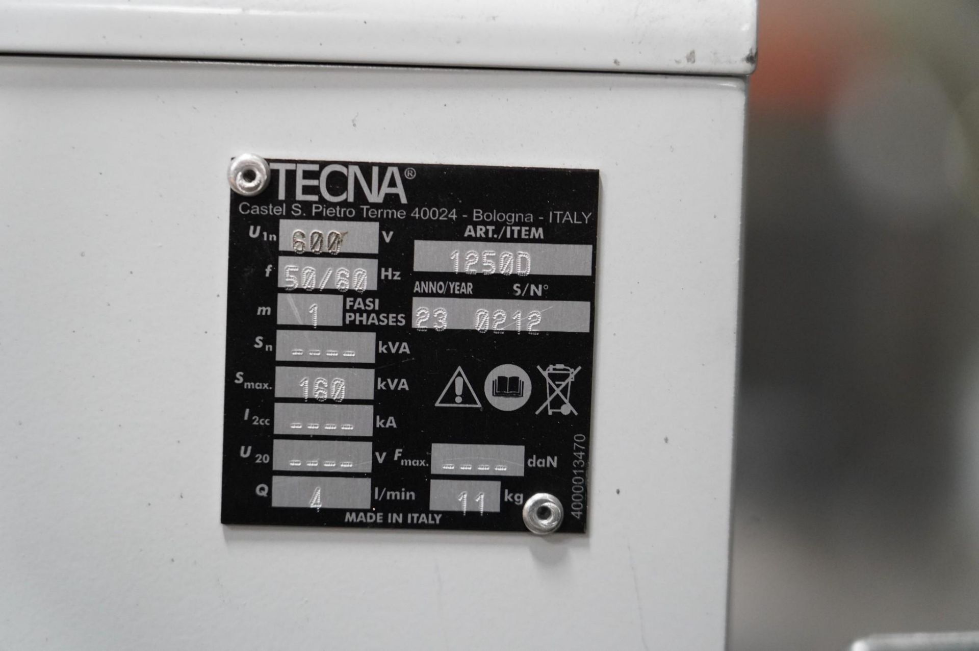 2023 TECNA TE 101 MICROPROCESSOR WELDING CONTROL UNIT WITH SINGLE PHASE RESISTANCE TACK WELDER - Image 4 of 9