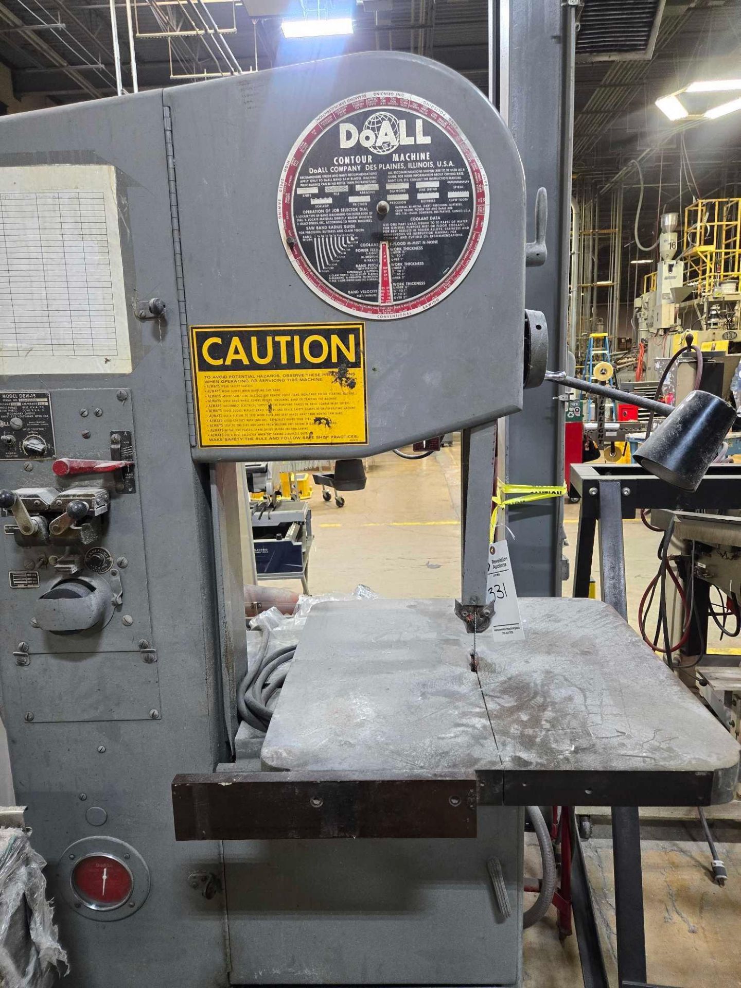DOALL MODEL 1612-0 DBW-15 BAND SAW - Image 5 of 18