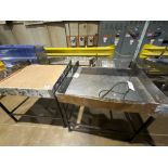 (4) SLANTED SORTING TABLES