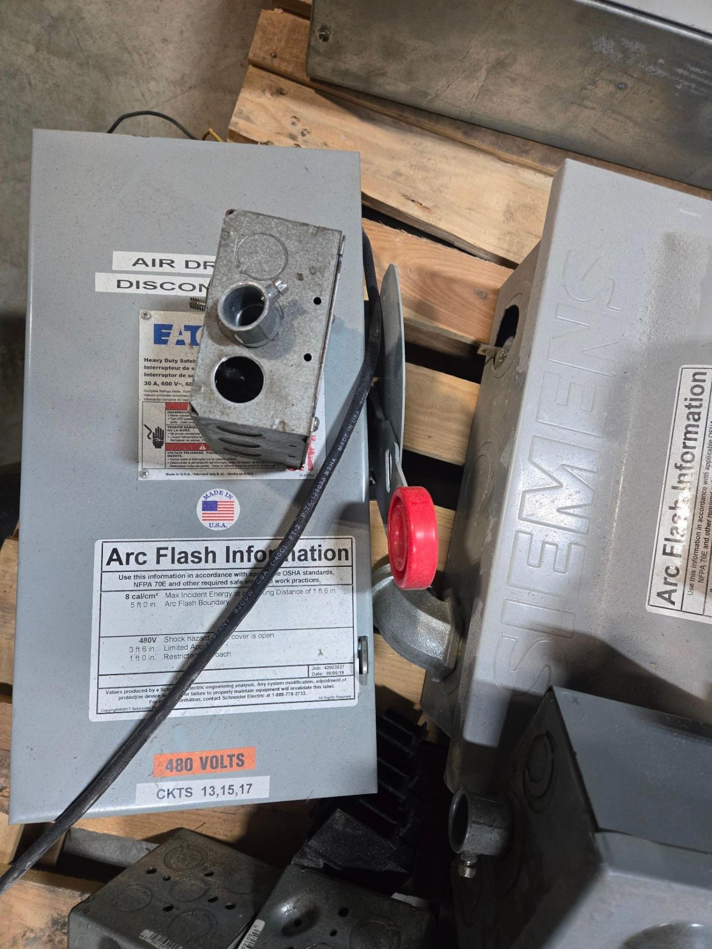 SKID OF ELECTRICAL EQUIPMENT, (8) ASSORTED BREAKER BOXES - Image 6 of 10