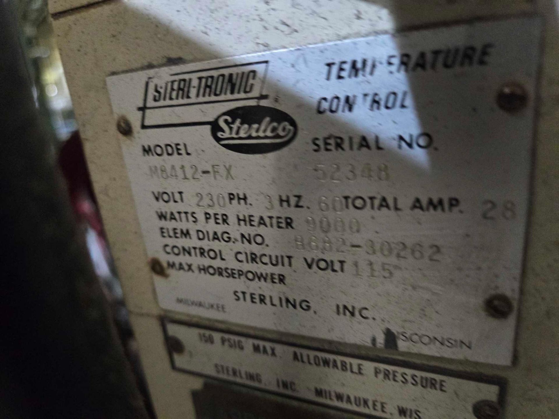 STERLCO M8412-FX TEMPERATURE CONTROL UNIT - Image 7 of 7