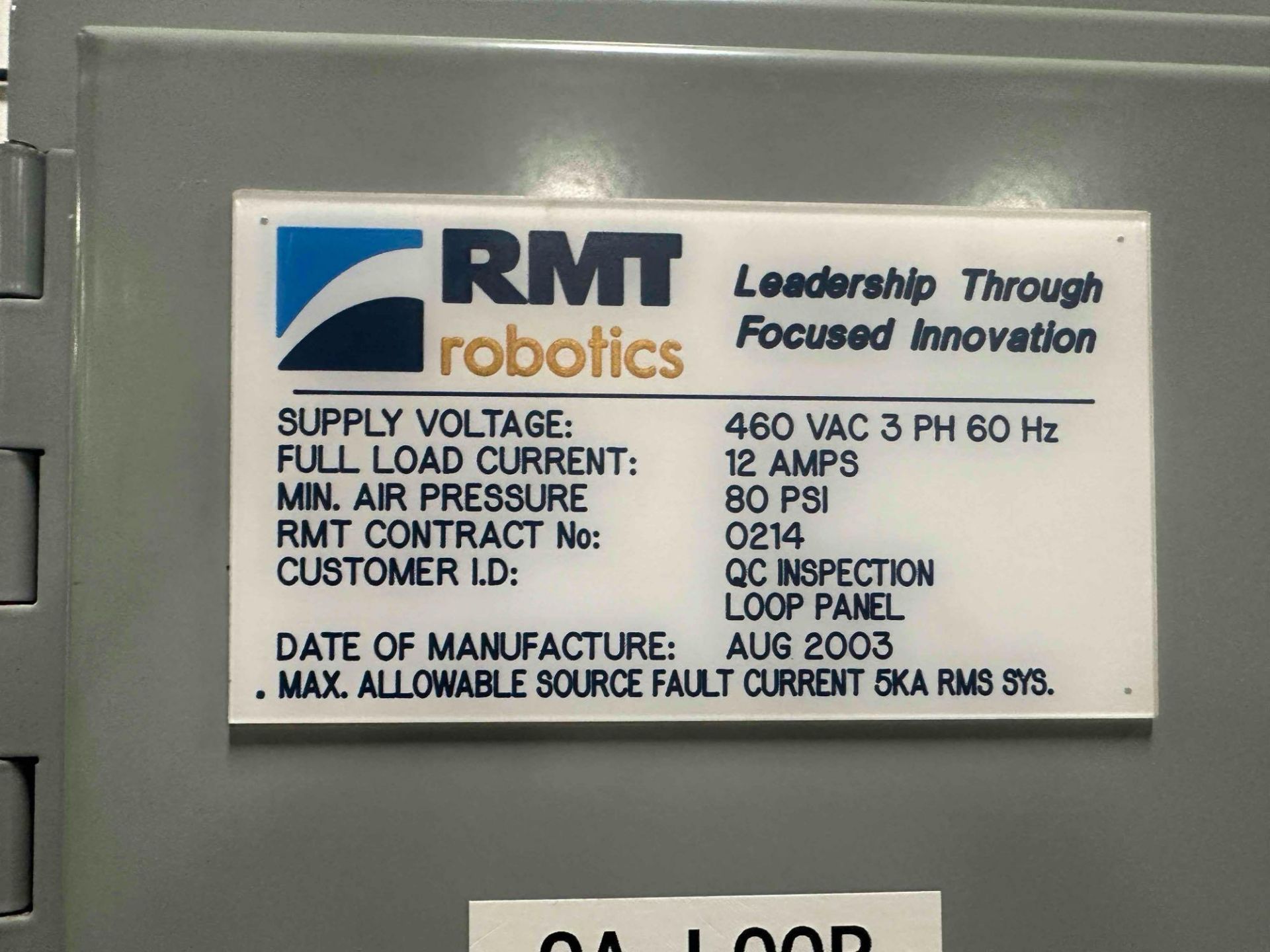 RMT ROBOTICS 20 SKU AUTOMATED PALLETIZING SYSTEM, 2003 - Image 64 of 82