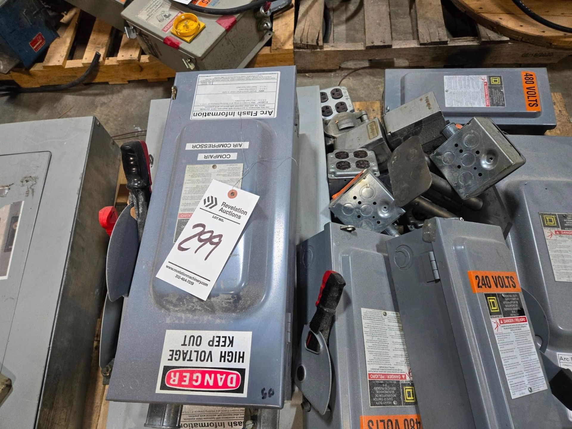 SKID OF ELECTRICAL EQUIPMENT, (8) ASSORTED BREAKER BOXES - Image 2 of 10