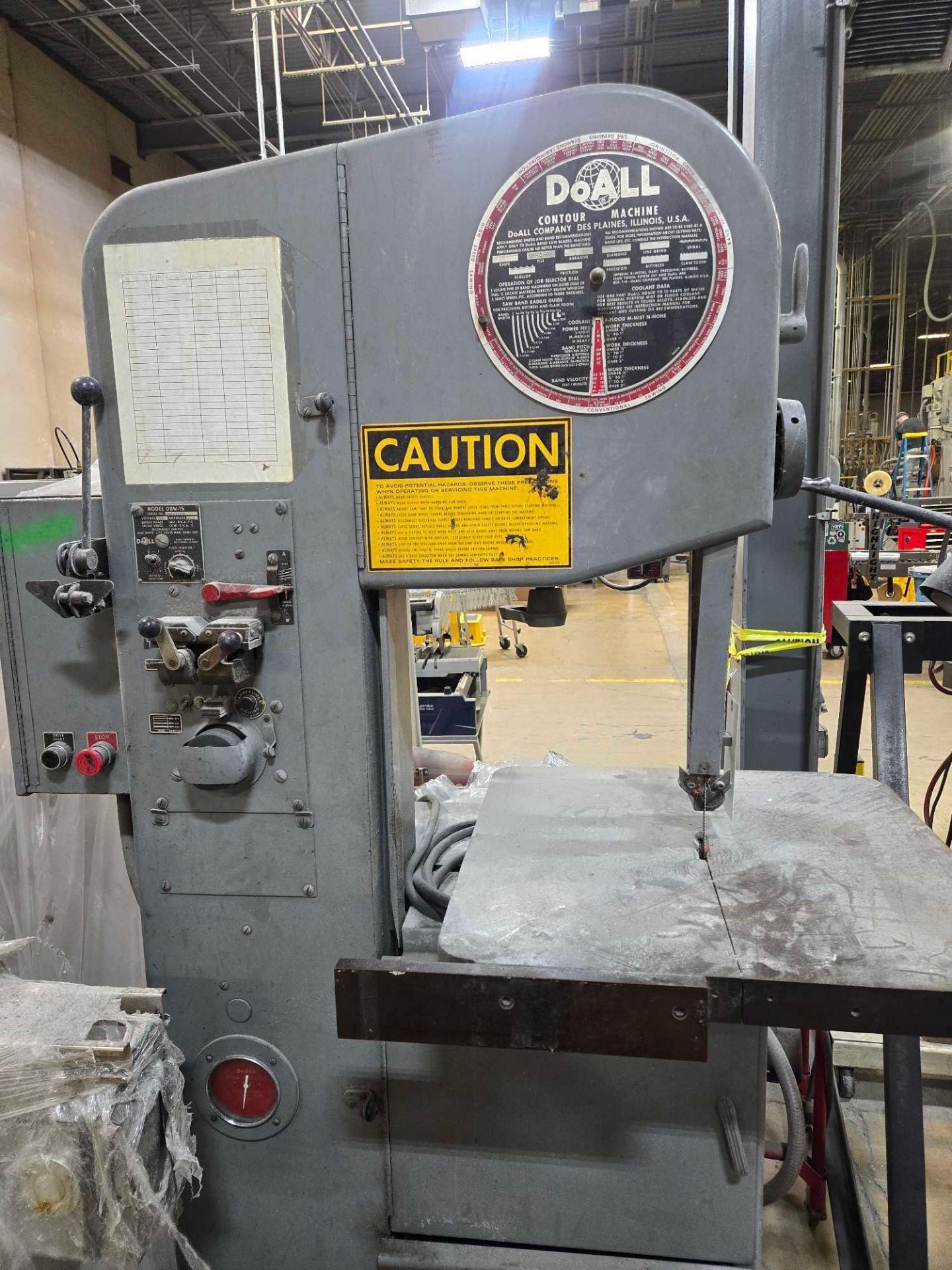 DOALL MODEL 1612-0 DBW-15 BAND SAW - Image 8 of 18