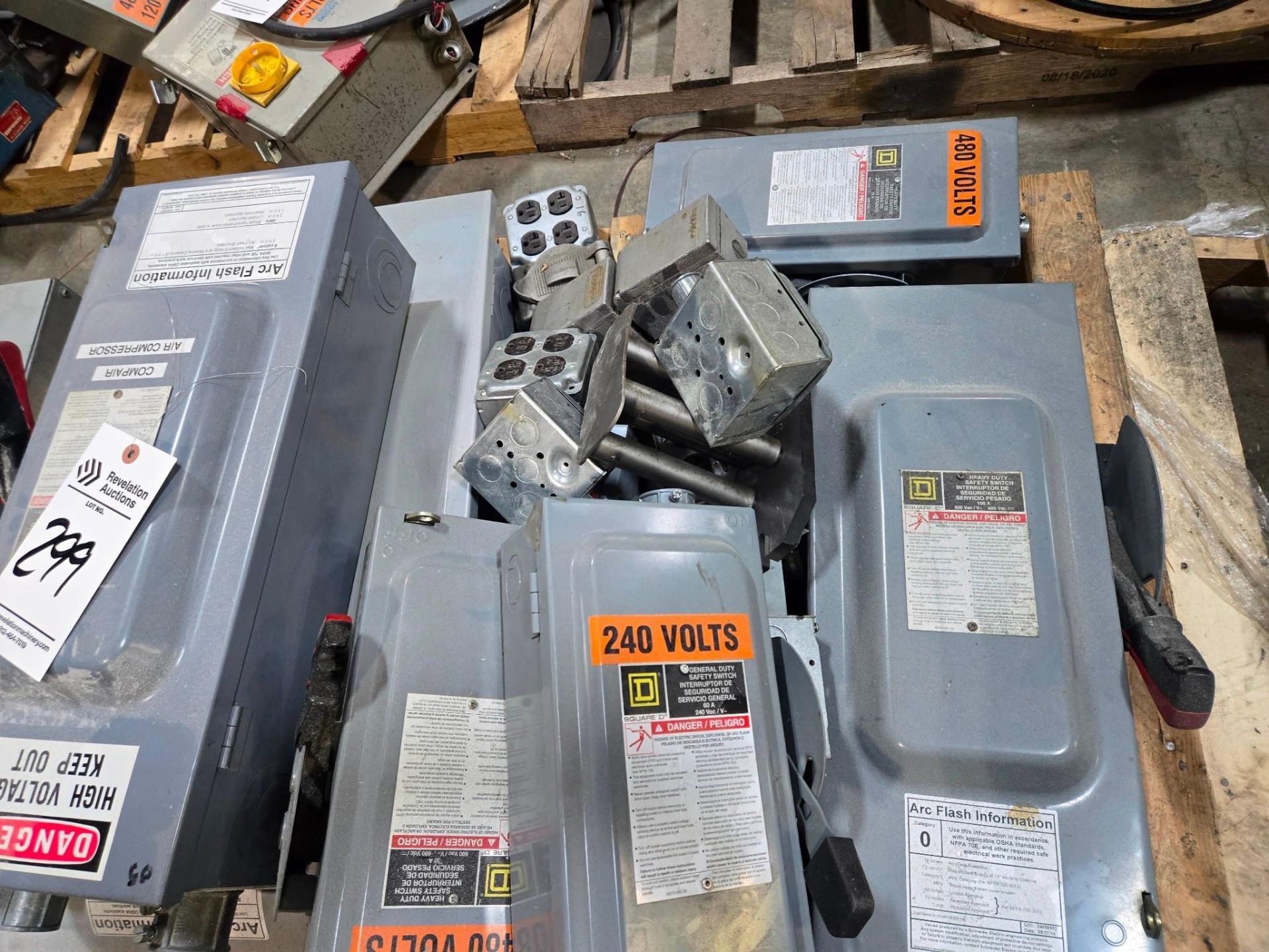 SKID OF ELECTRICAL EQUIPMENT, (8) ASSORTED BREAKER BOXES - Image 3 of 10