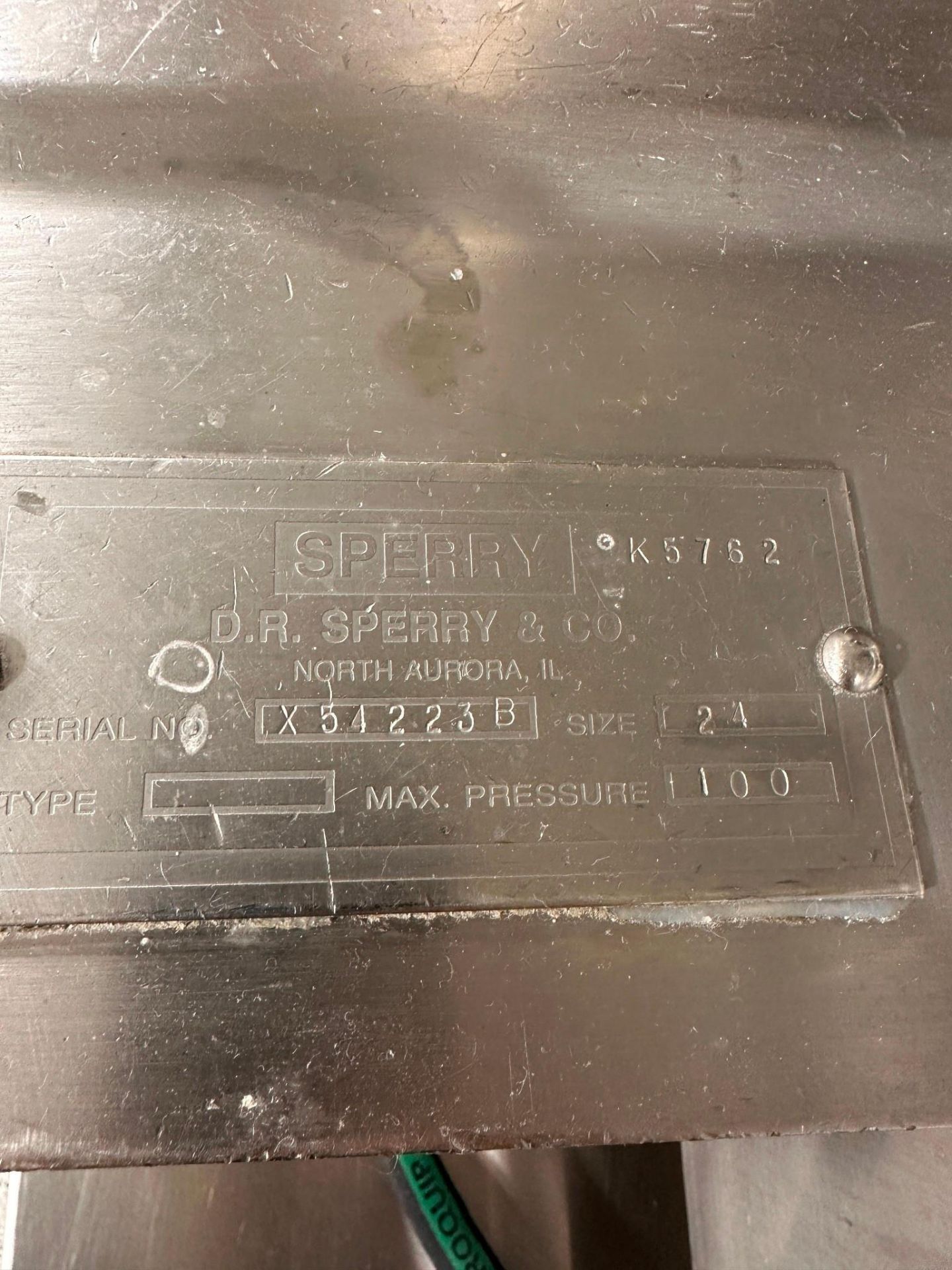 S/S SPERRY FILTER PRESS SERIAL X54223B - Image 7 of 8