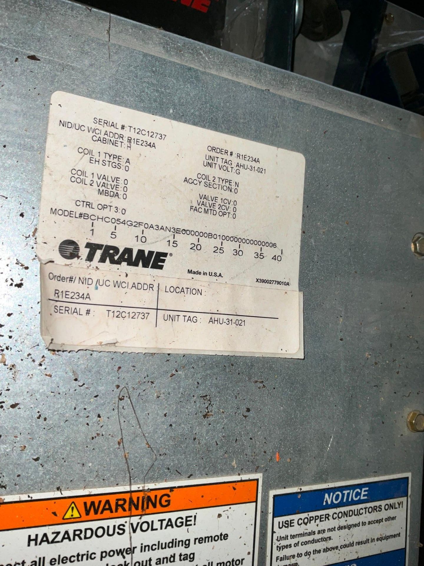 TRANE BCH054G2F CHILLER - Image 9 of 9