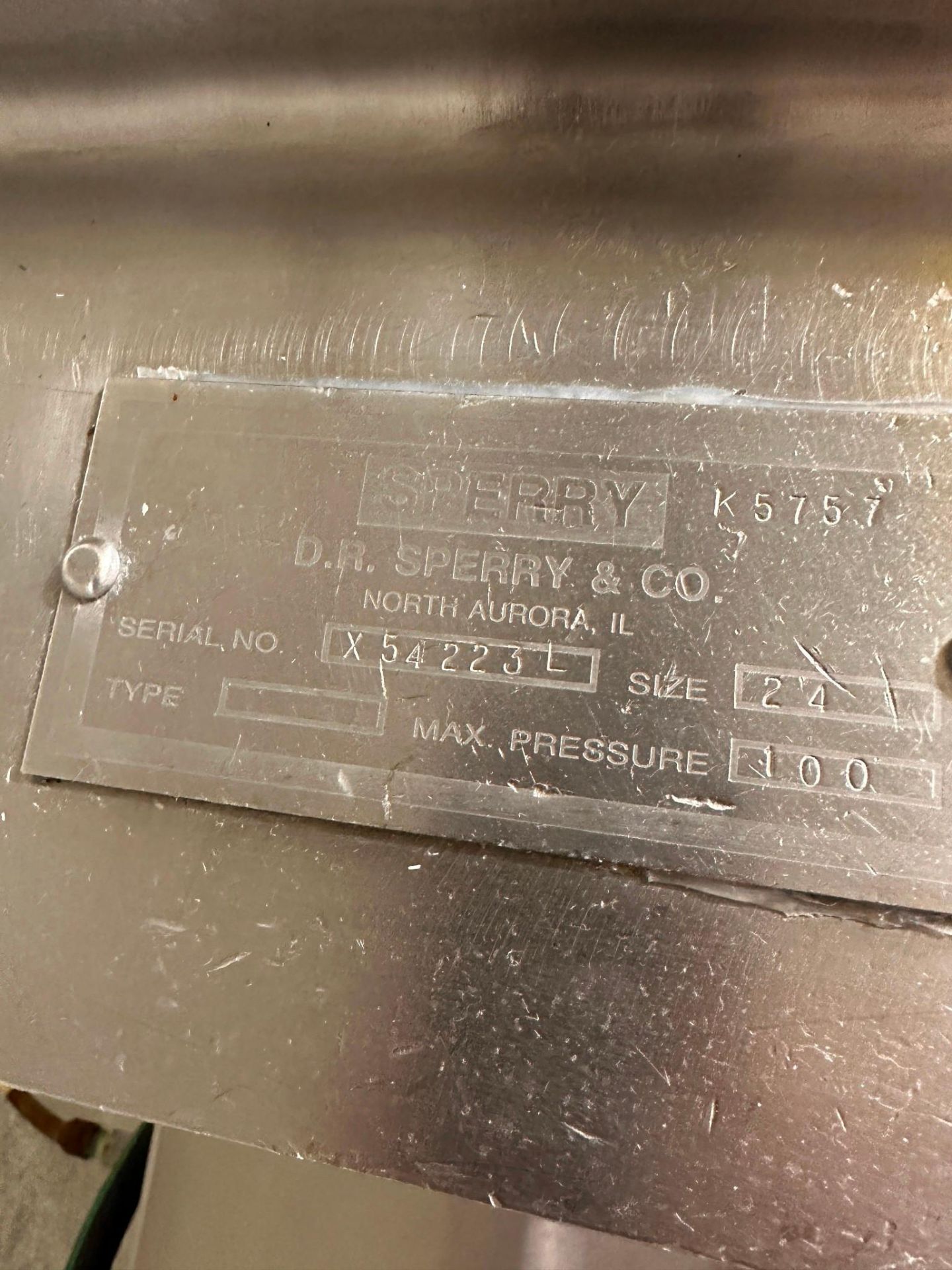 S/S SPERRY FILTER PRESS SERIAL X54223L - Image 7 of 7